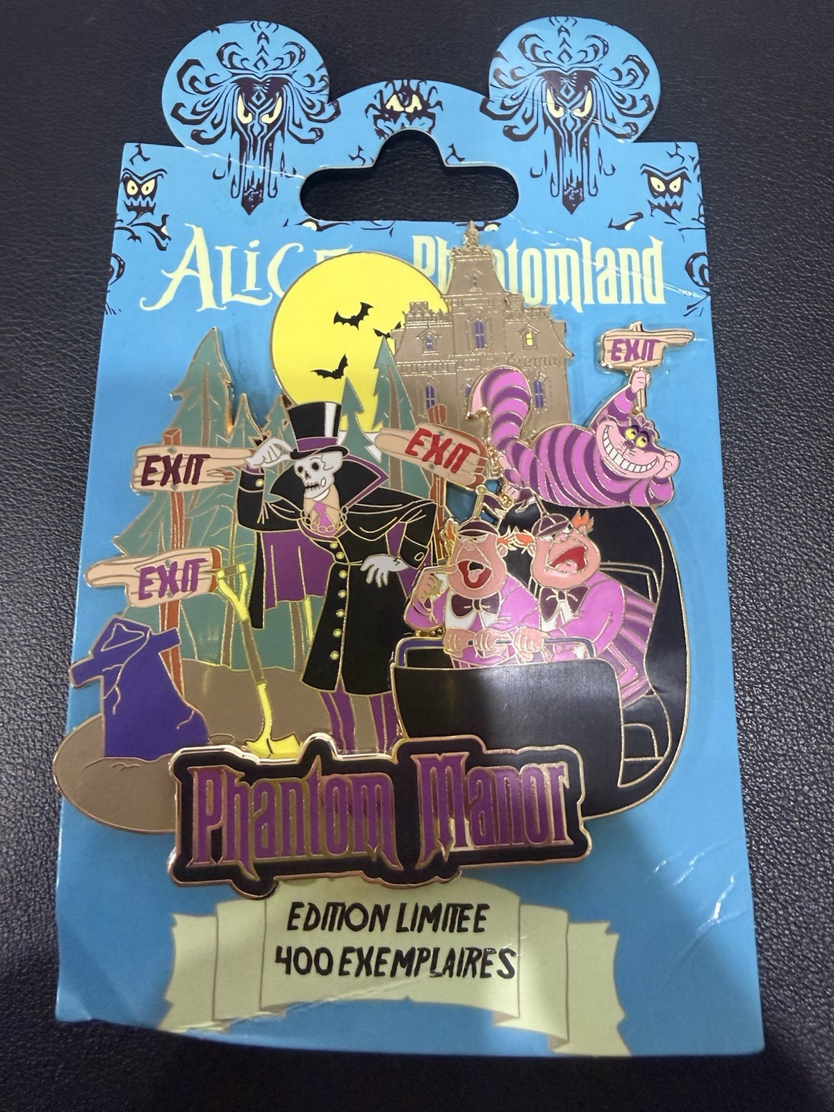 Disney DLP Paris Alice in Wonderland Cheshire Cat Phantom Manor Jumbo LE Pin