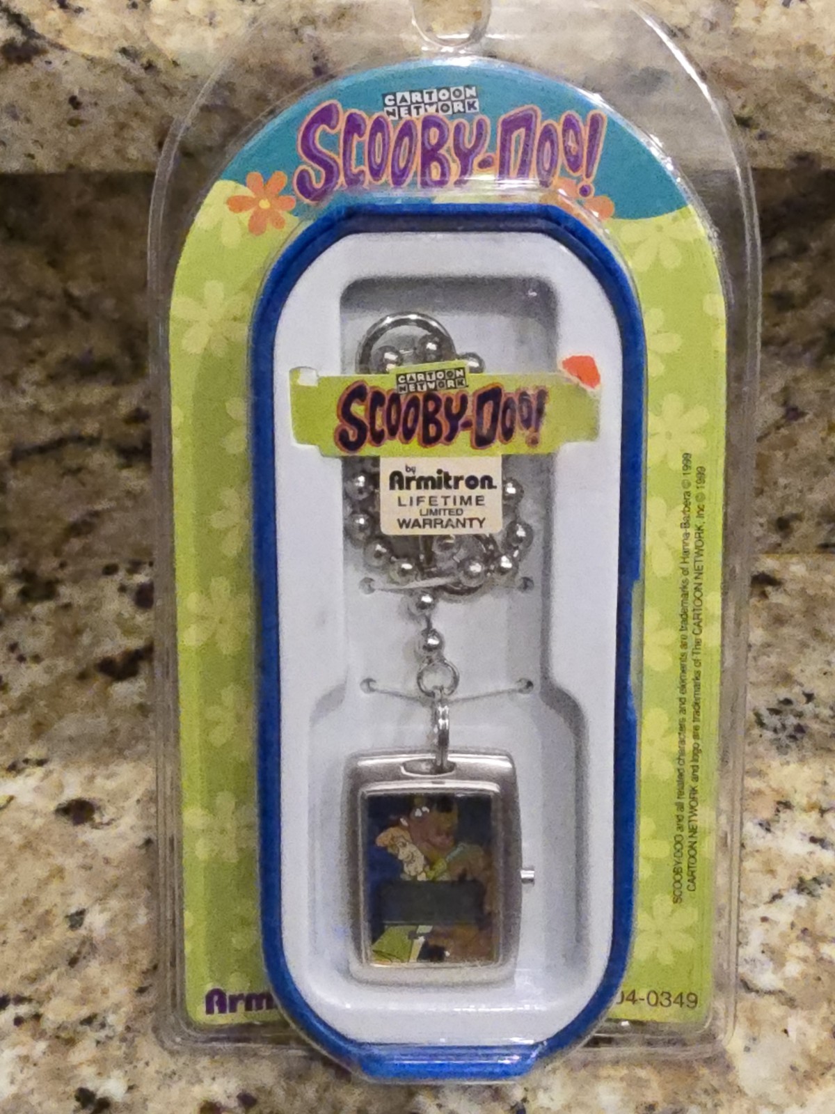 Vintage Scooby Doo Key Chain Ring Pocket Watch 1999 Armitron Hanna Barbera