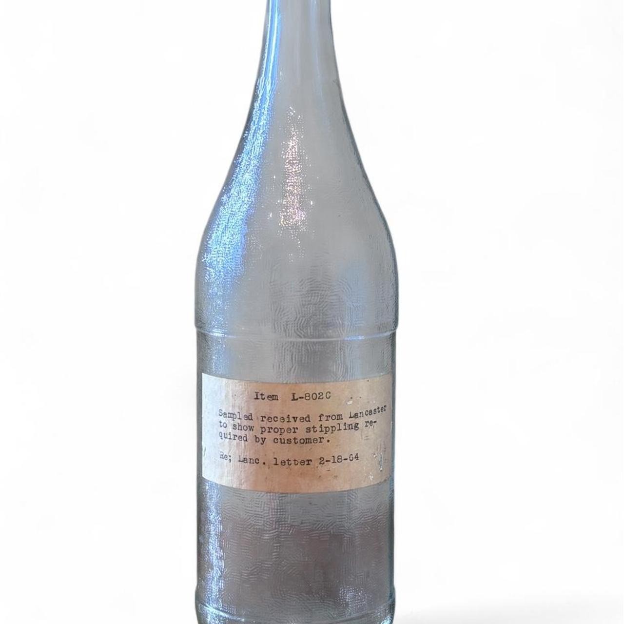 Vintage 1964 Canada Dry Stippled Glass Factory Mold Test Salesman Sample Bottle
