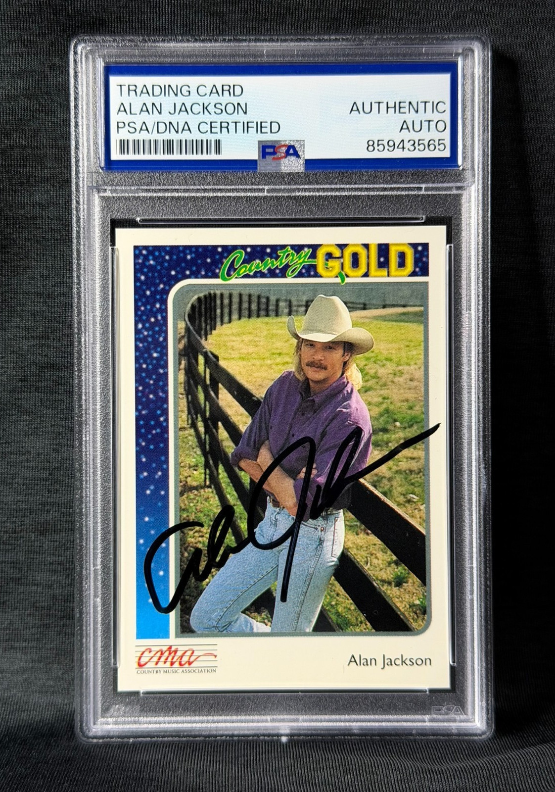 1992 Country Music Gold Card Alan Jackson SIGNED AUTOGRAPH PSA DNA COA Authentic