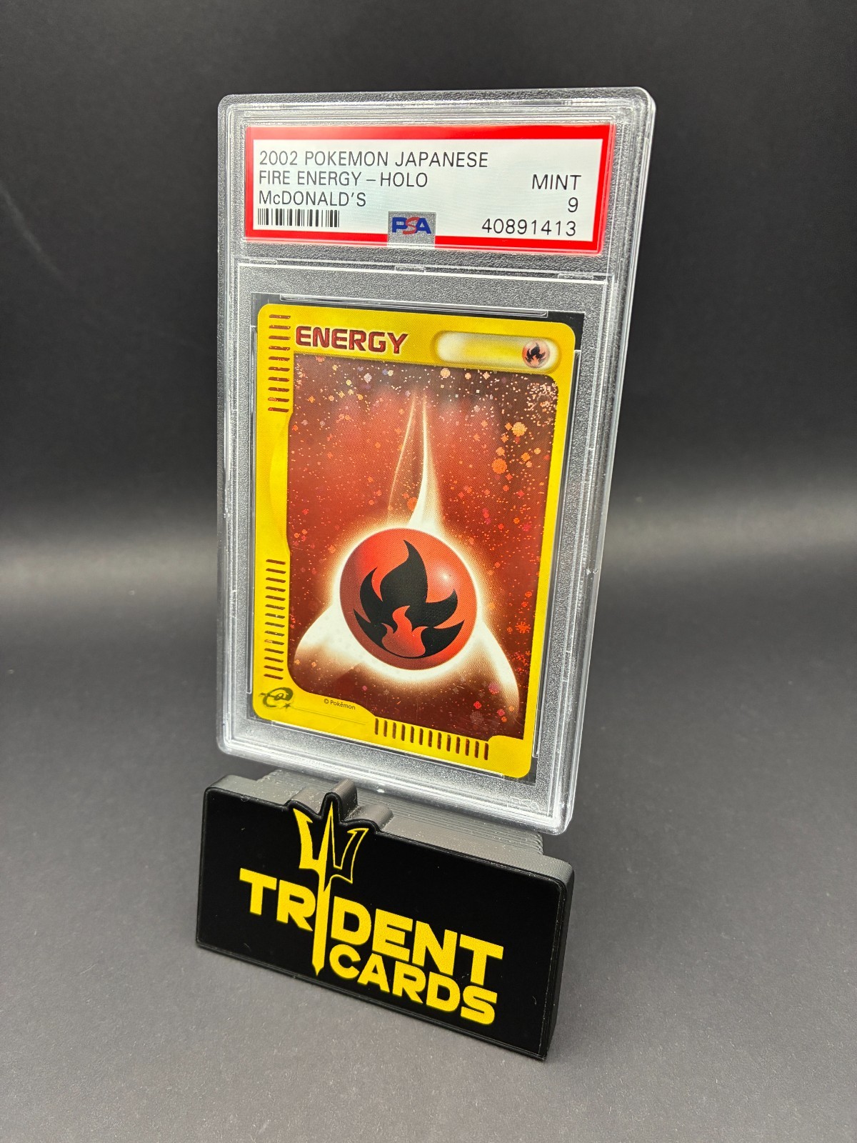 2002 POKEMON JAPANESE McDONALD\'S FIRE ENERGY-HOLO McDONALD\'S PSA 9