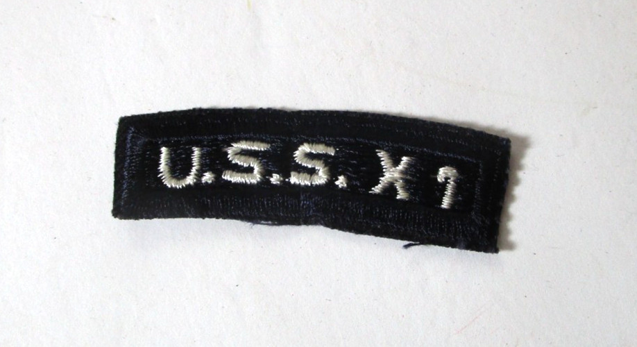 Rare U.S. Navy USS  X1 Tab Patch First & Only Operational Midget Submarine