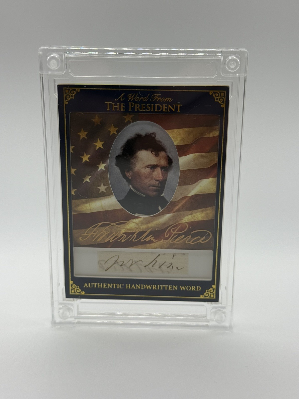 Franklin Pierce Authentic Handwritten Card US President Politics 1853-1857