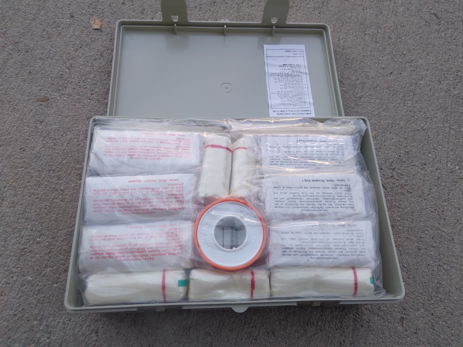 Vintage Leina Werk Kraftwagen Verbandkasten First Aid Kit NEW German Car