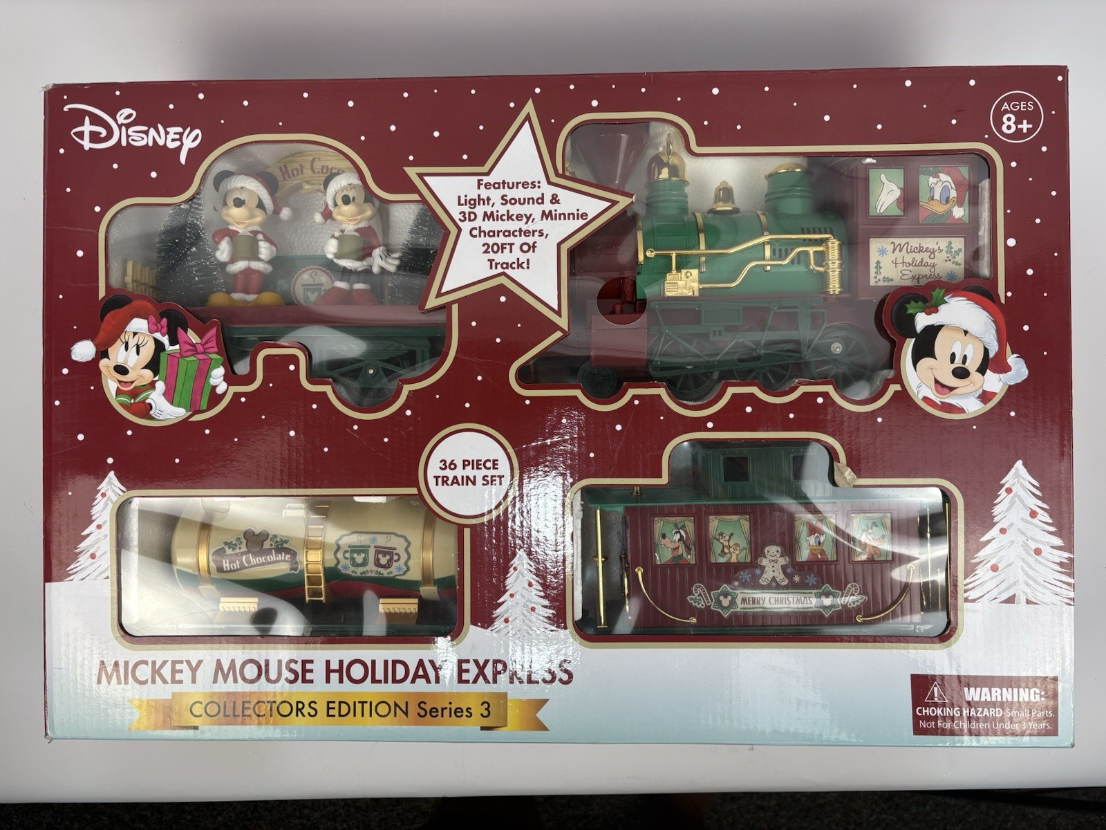Disney Mickey Mouse Holiday Express 36-Pc Train Set Collectors Edition Series 3