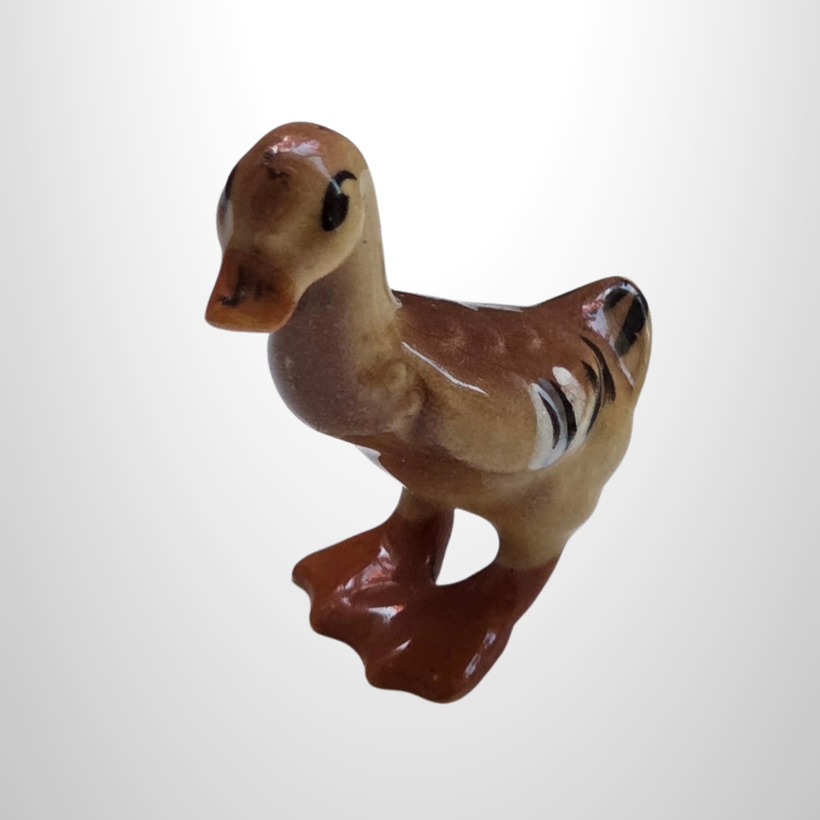 Vintage Old Hagen Renaker Mama Mallard Yellow Duck Bird Miniature Figurine EXC