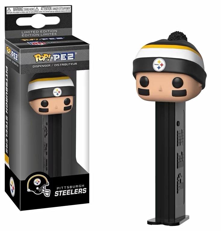 RARE Factory Sealed Case of 6 Funko POP PEZ Pittsburgh Steelers Beanie NFL