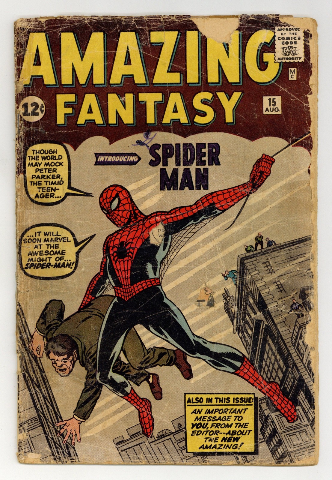 Amazing Fantasy #15 FR 1.0 RESTORED 1962 1st app. Spider-Man