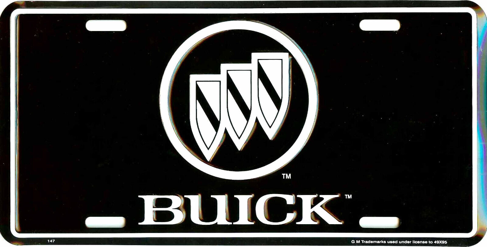 Buick License Plate Embossed Metal New Old Stock #2000
