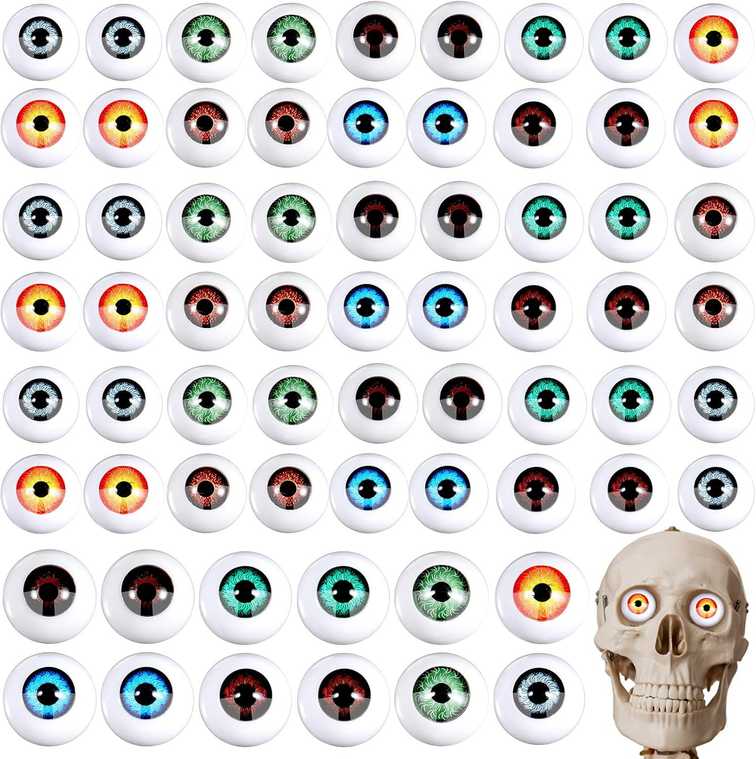 64 Pcs Halloween Eye Balls 22 Mm 0.87 Inch Realistic Fake Eyes Doll Horror Plast 64 Pcs Halloween Eye Balls 22 Mm 0.87 Inch Realistic Fake Eyes Doll Horror Plast