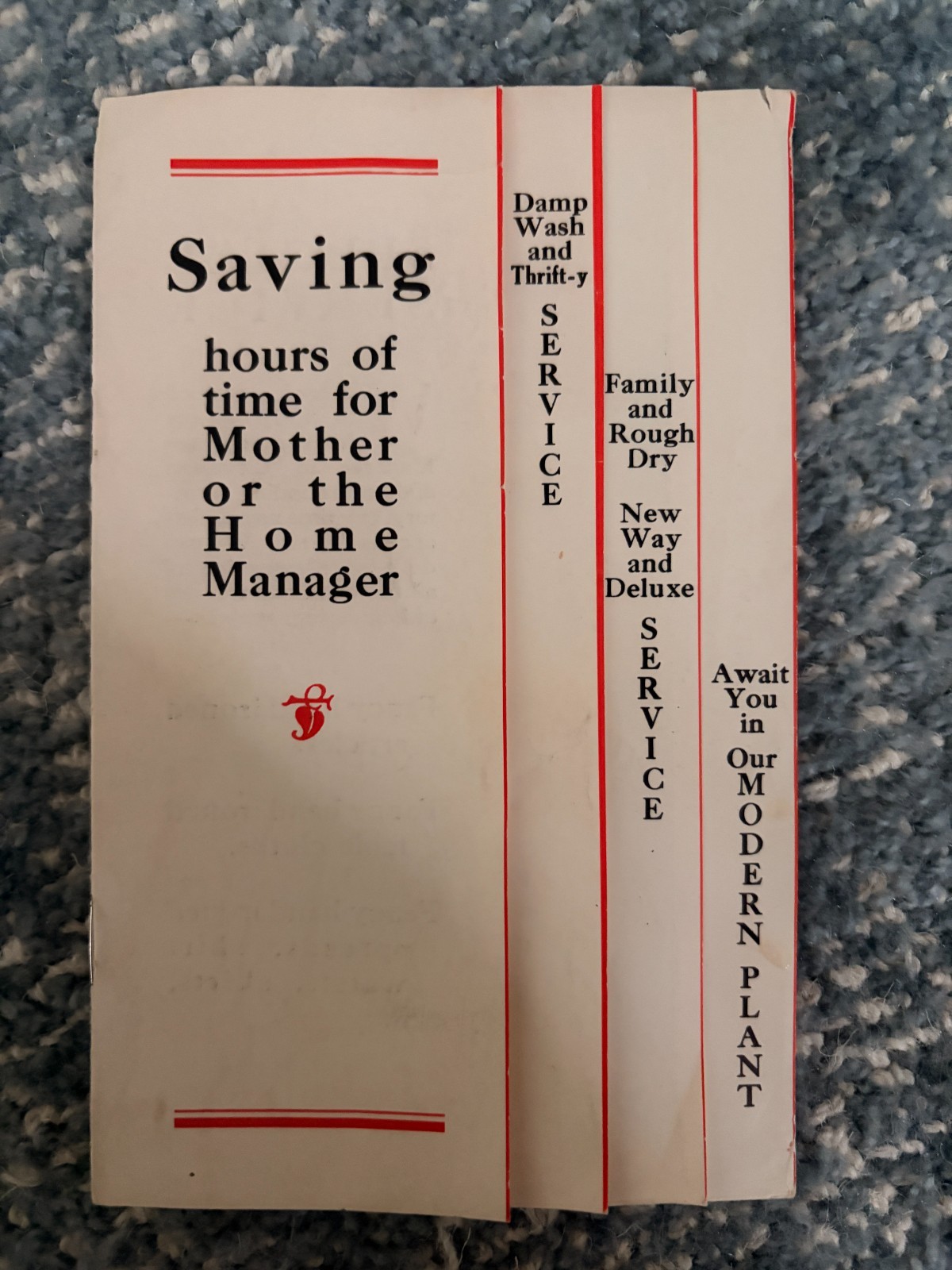 FREE SHIP 1930s (?) The Cleveland Laundry Co. Service Booklet Ad