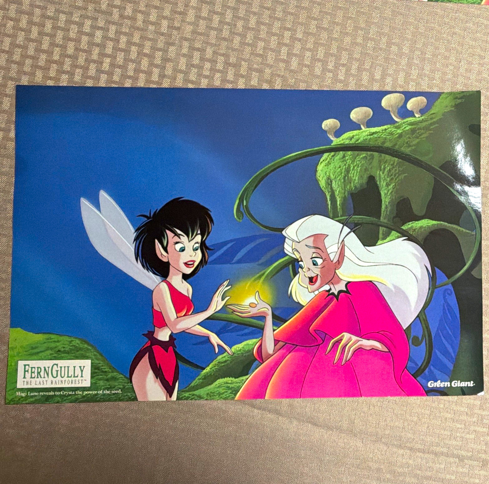 Vintage 1992 FernGully: The Last Rainforest Green Giant Promotional Poster – 12”