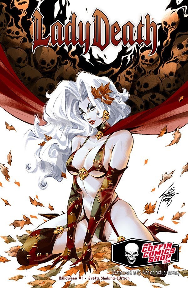 Lady Death: Halloween #1 – Sveta Shubina HALLOWEEN Exclusive SIGNED Brian Pulido