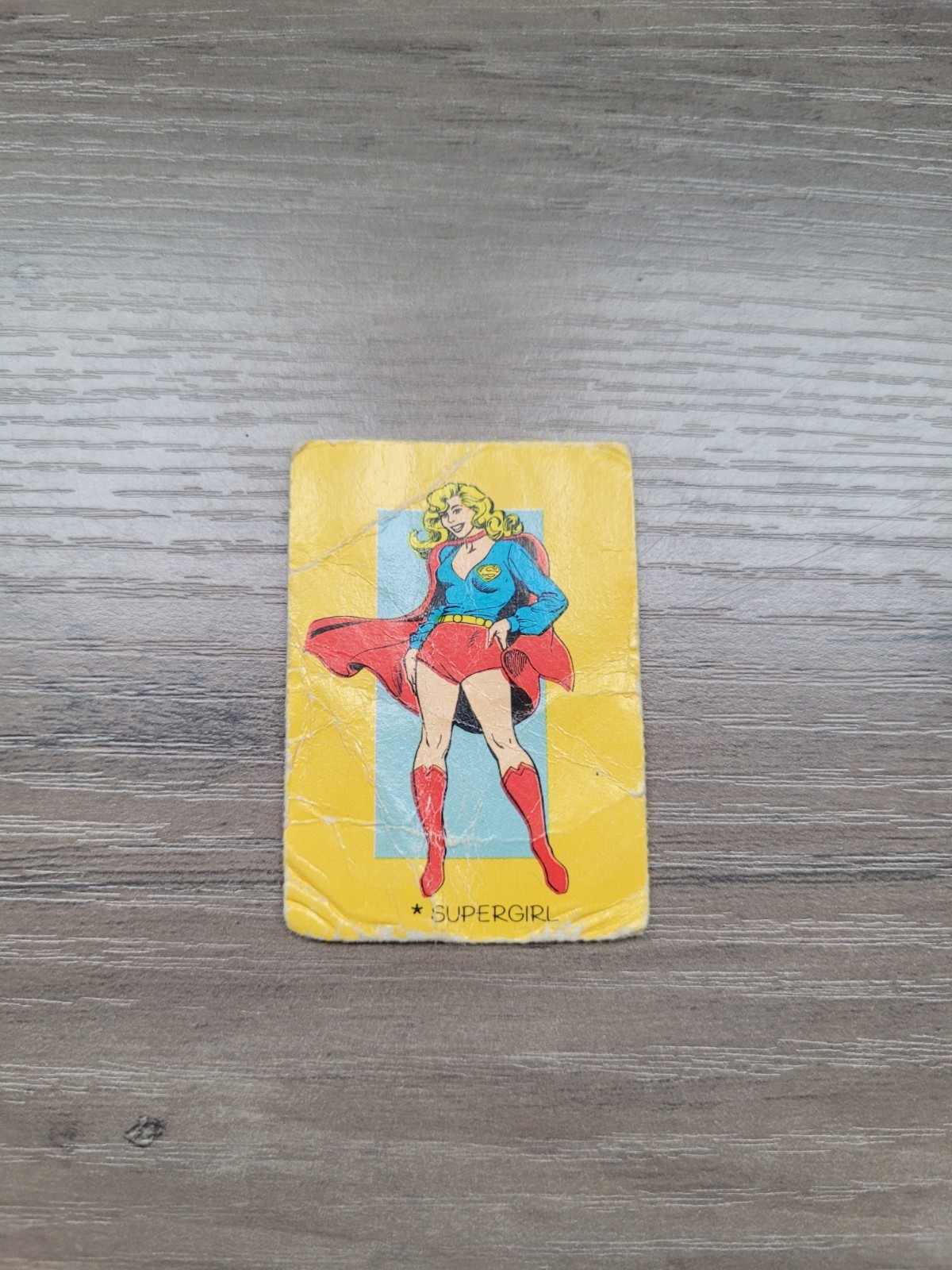 VTG RARE 1970s Supergirl DC Comics Mini Trading card Menko 