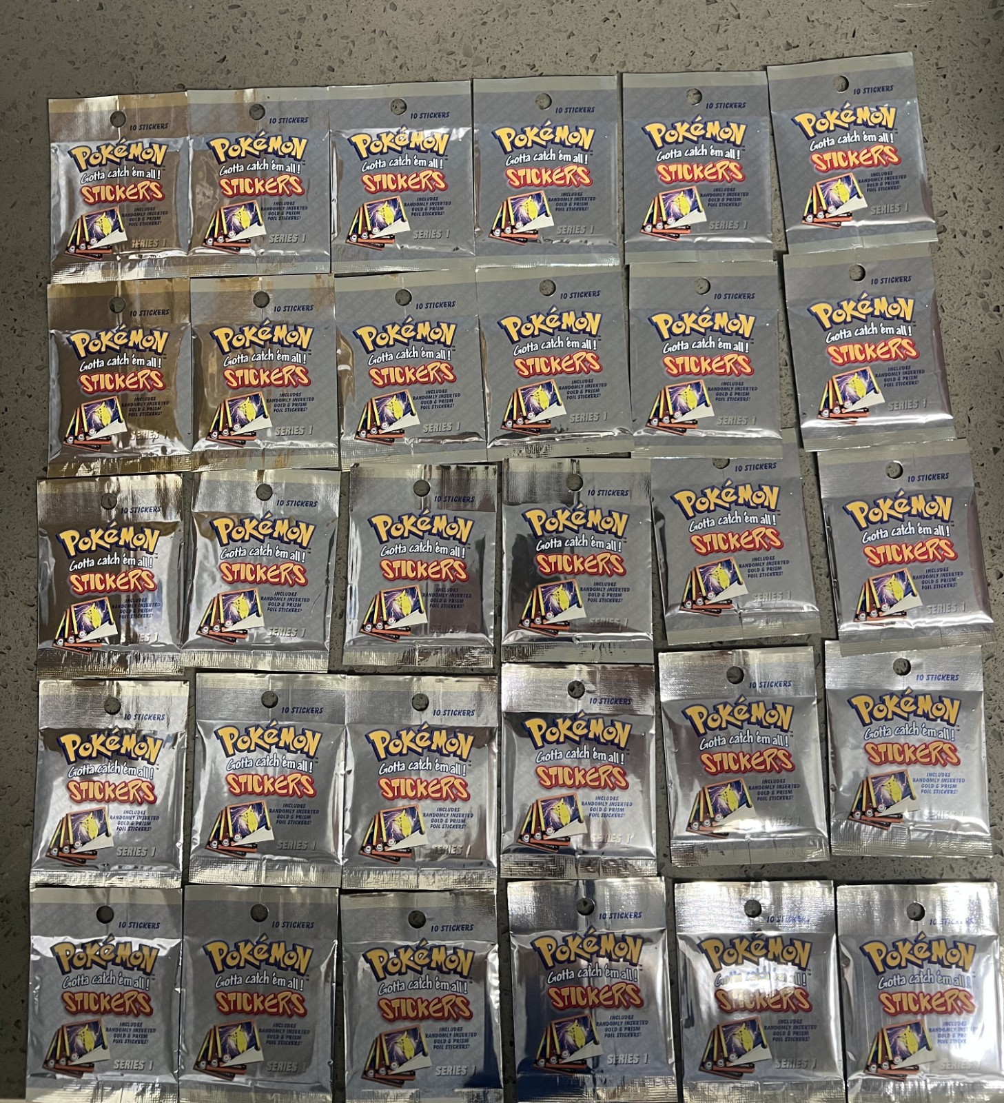 1999 POKEMON Artbox Box-30 Factory Sealed Packs-300 MINT Stickers