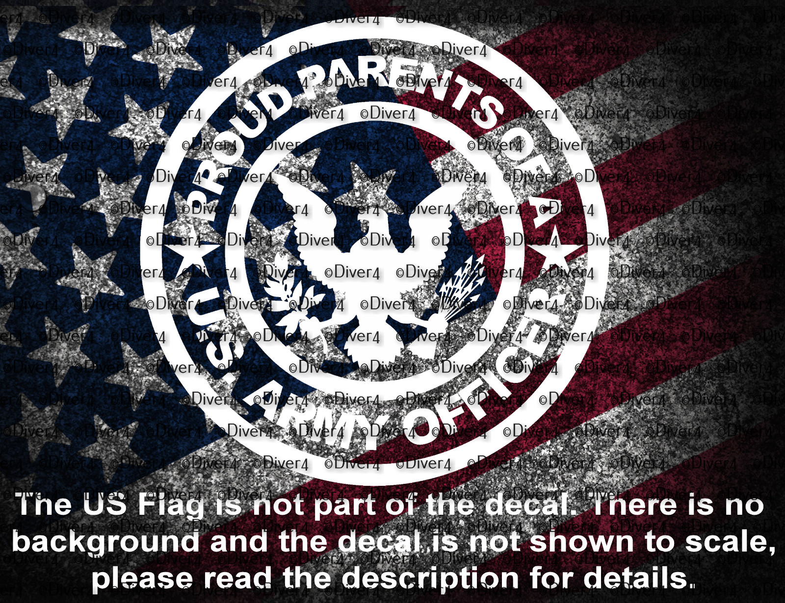 Proud Parents Of A US Army Officer Vinyl Decal