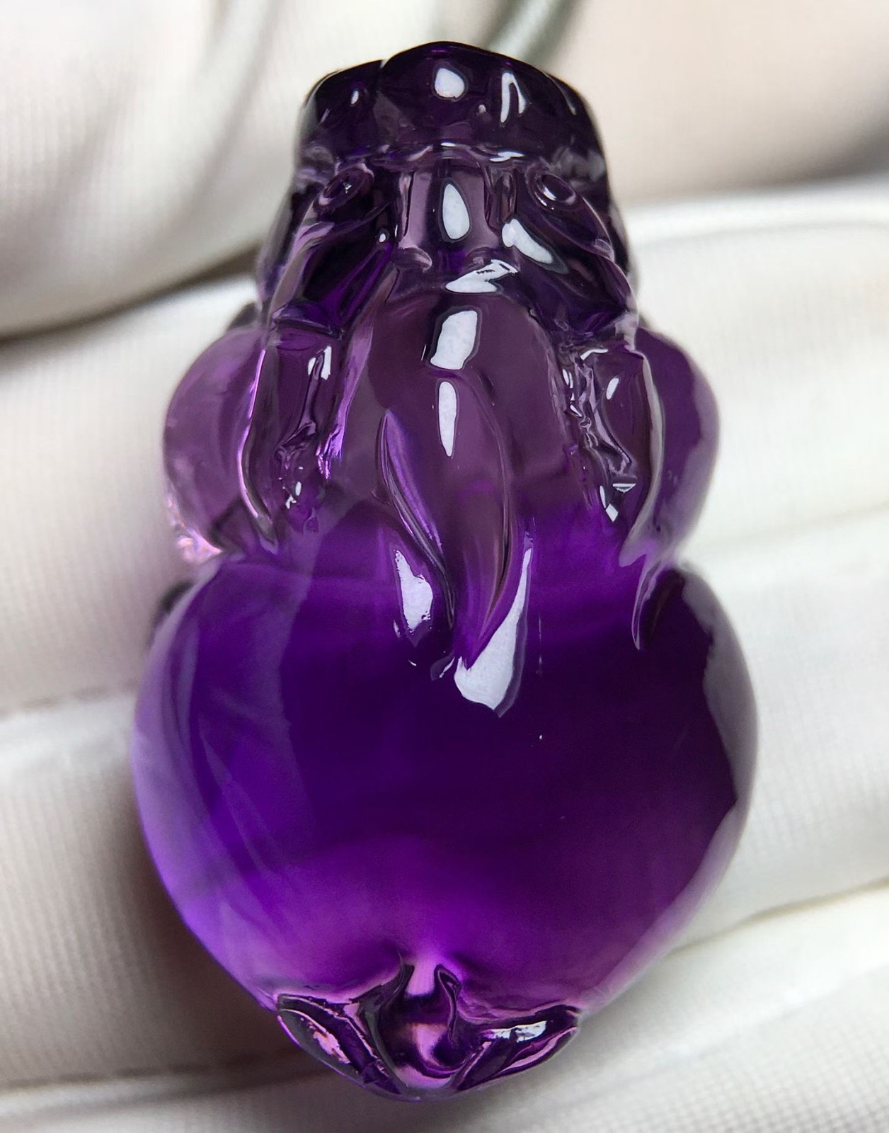 Premium Natural Amethyst Pixiu Pendant High Clear Glossy Original Color Gemstone