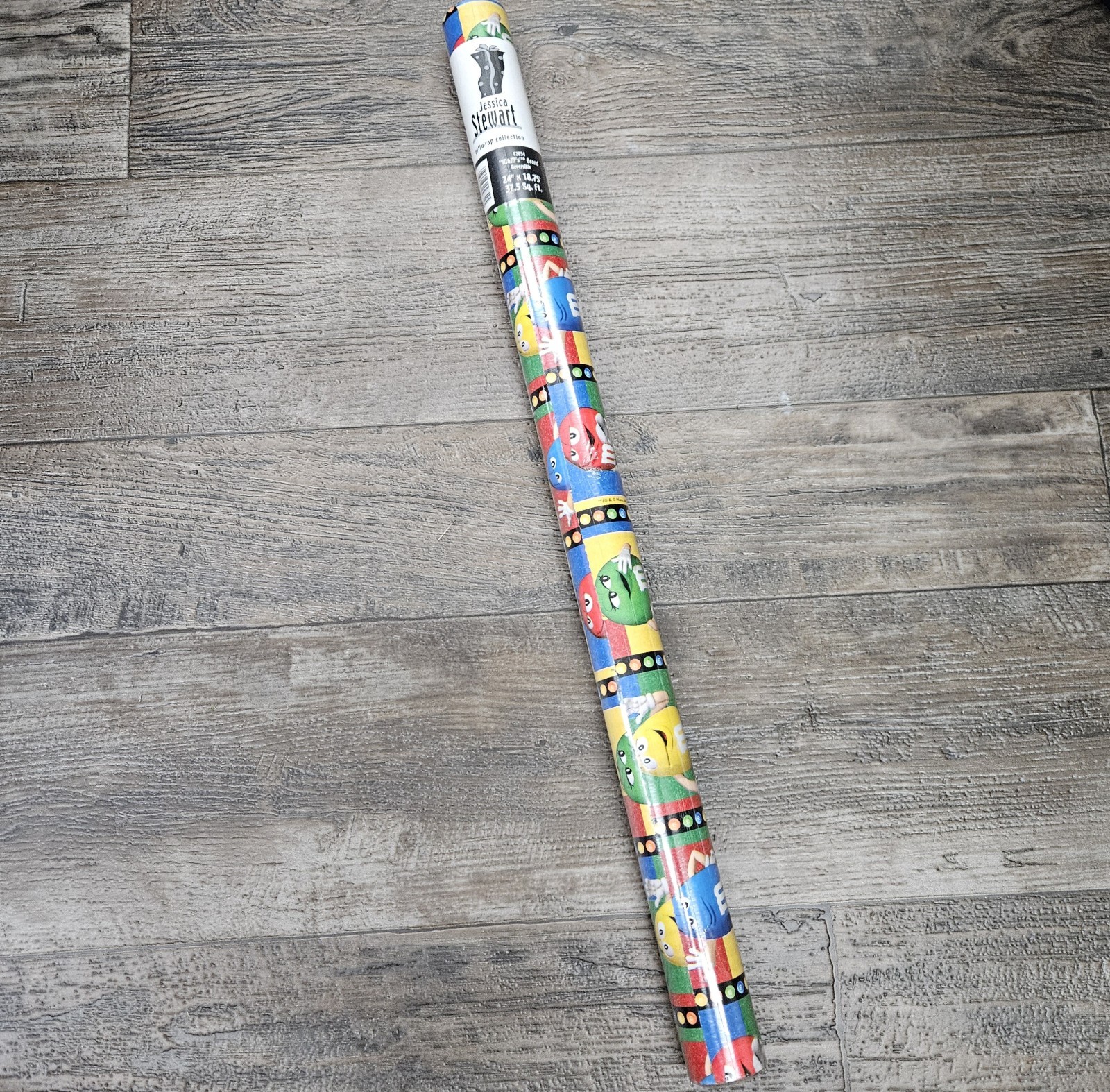 Vintage M&m's Gift Wrap Christmas Paper 37.5 Sq Ft NOS Jessica Stewart 