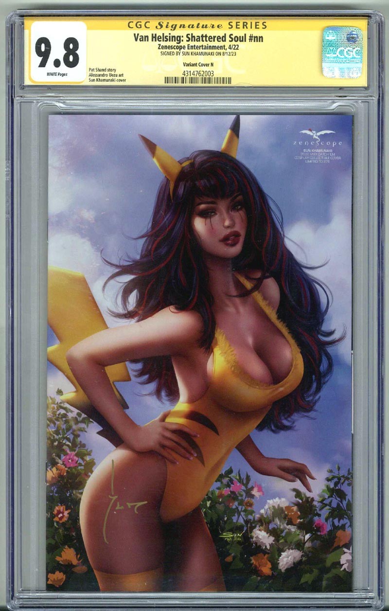 VAN HELSING: SHATTERED SOUL CGC 9.8 SS SIGNED SUN KHAMUNAKI VARIANT LOW POP 2