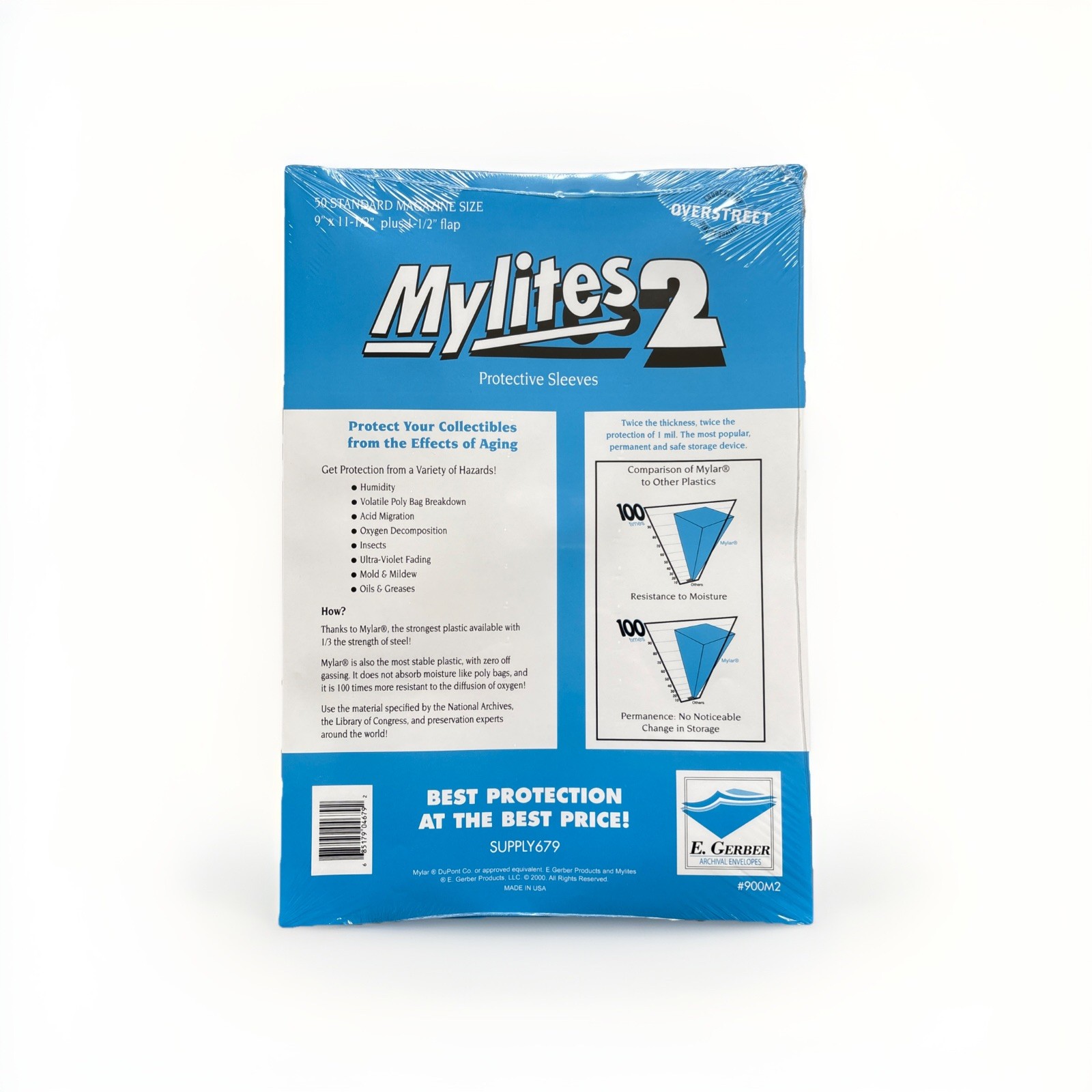 50 Mylites 2 Mil Mylar Magazine Bags Archival Magazine Mylar Sleeves E. Gerber
