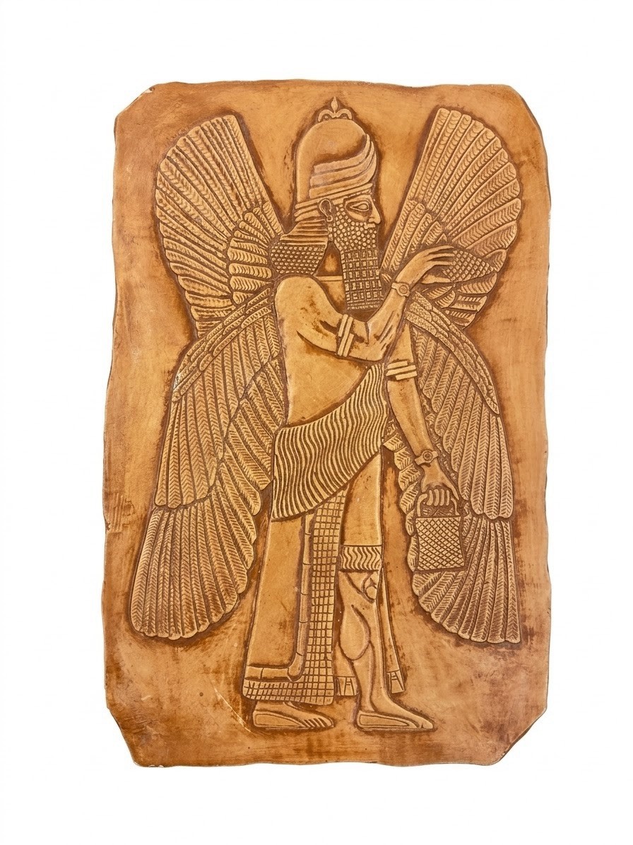Erebus Idolworks Assyrian Winged Genie Apkallu Relief Plaque Mesopotamian Art