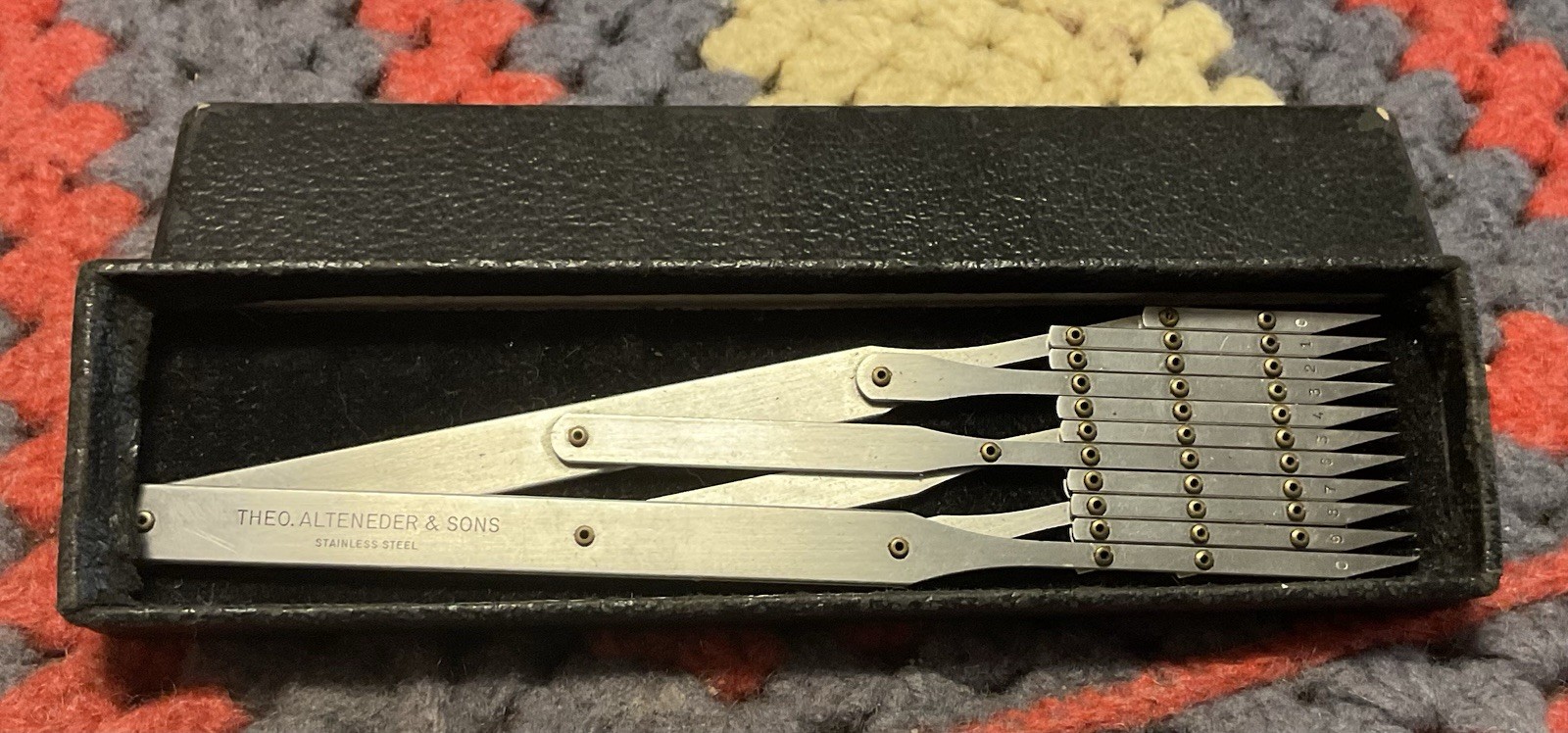 Theo Alteneder & Sons Vintage Proportional Divider 11-Point Equal Spacing Tool