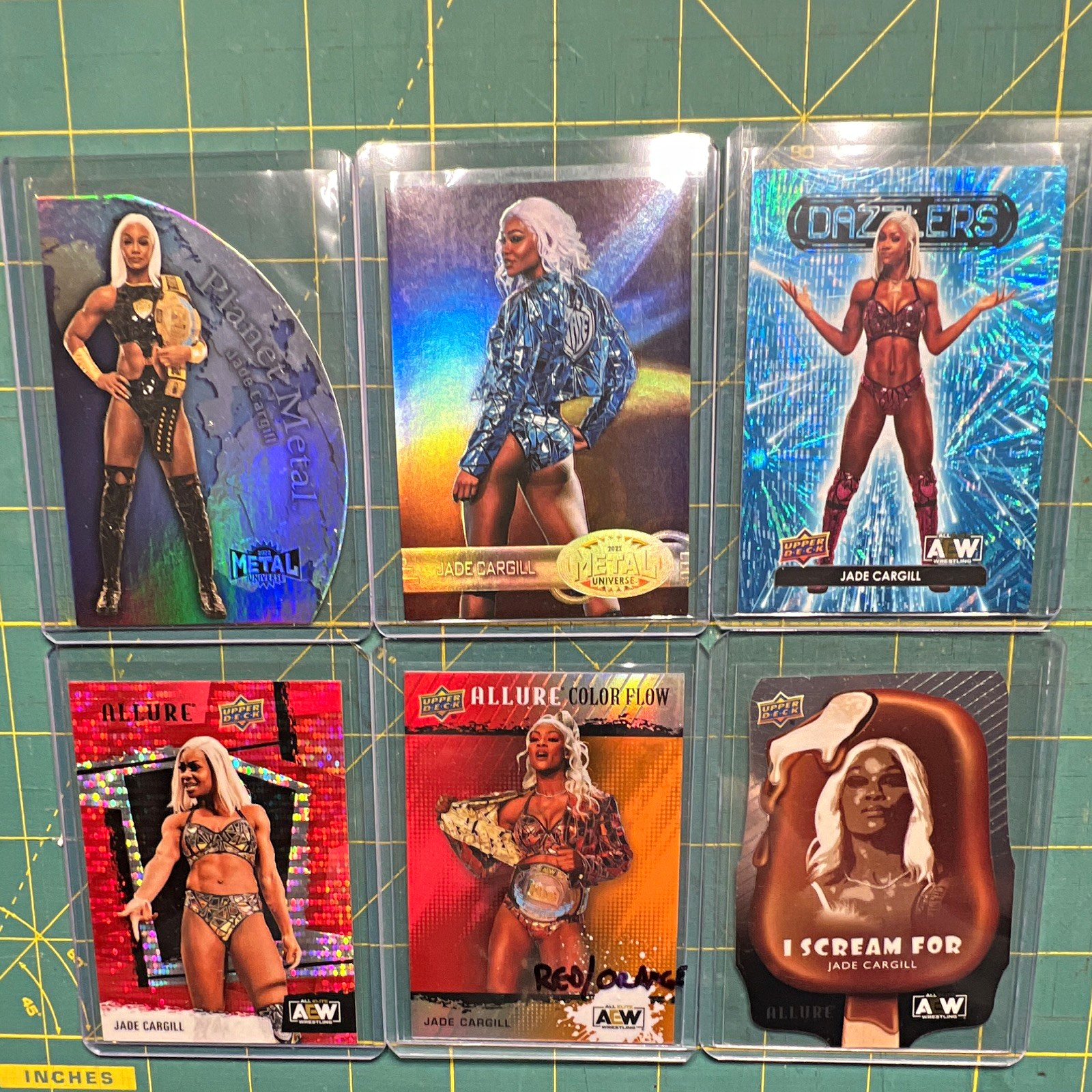 Jade Cargill 31 Card AEW Lot 2022-23 Allure Metal Universe Dazzlers