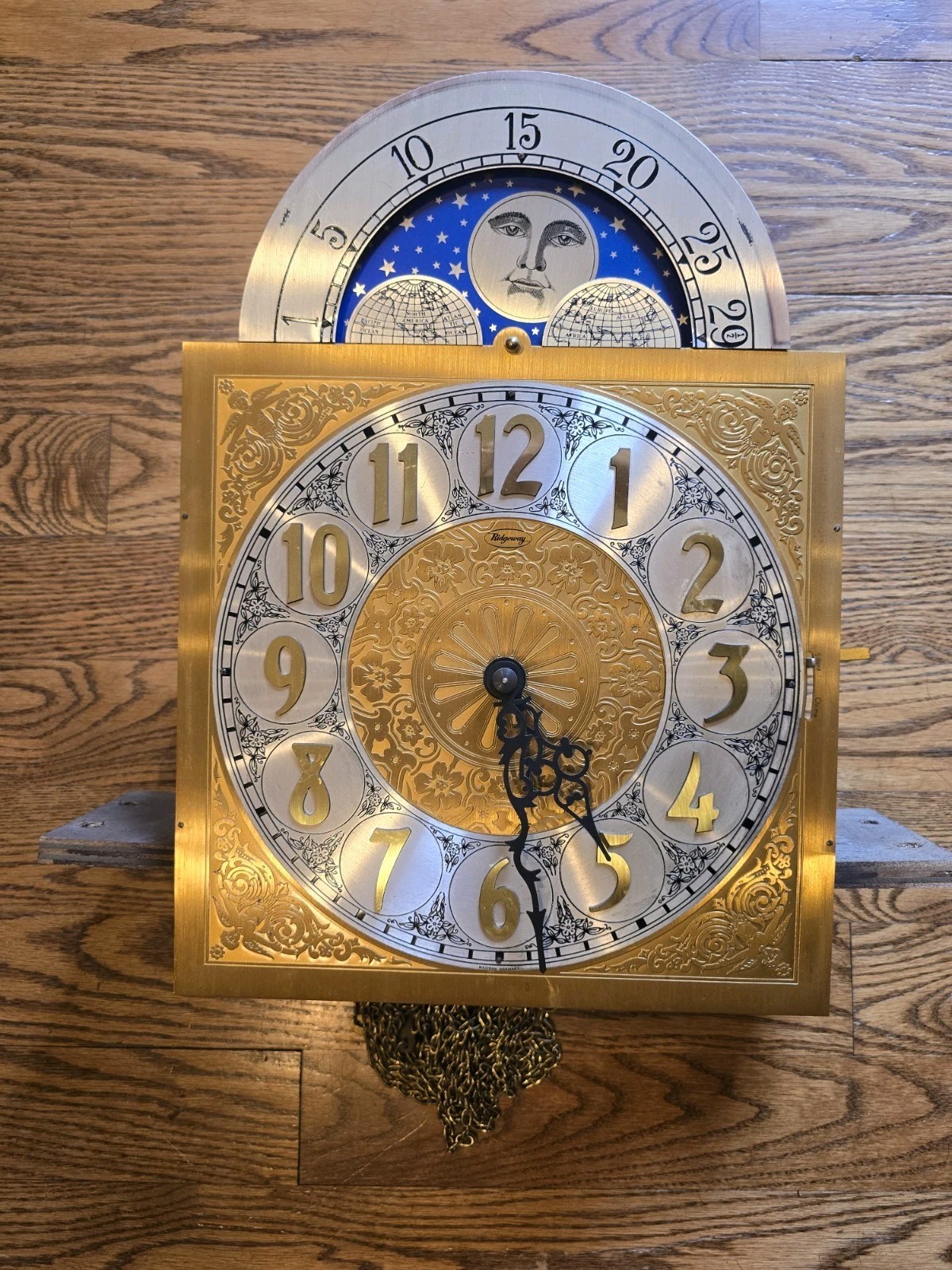 Ridgeway Urgos Tubular 5 Tube Grandfather Clock UW 03018 A Movement Dial 