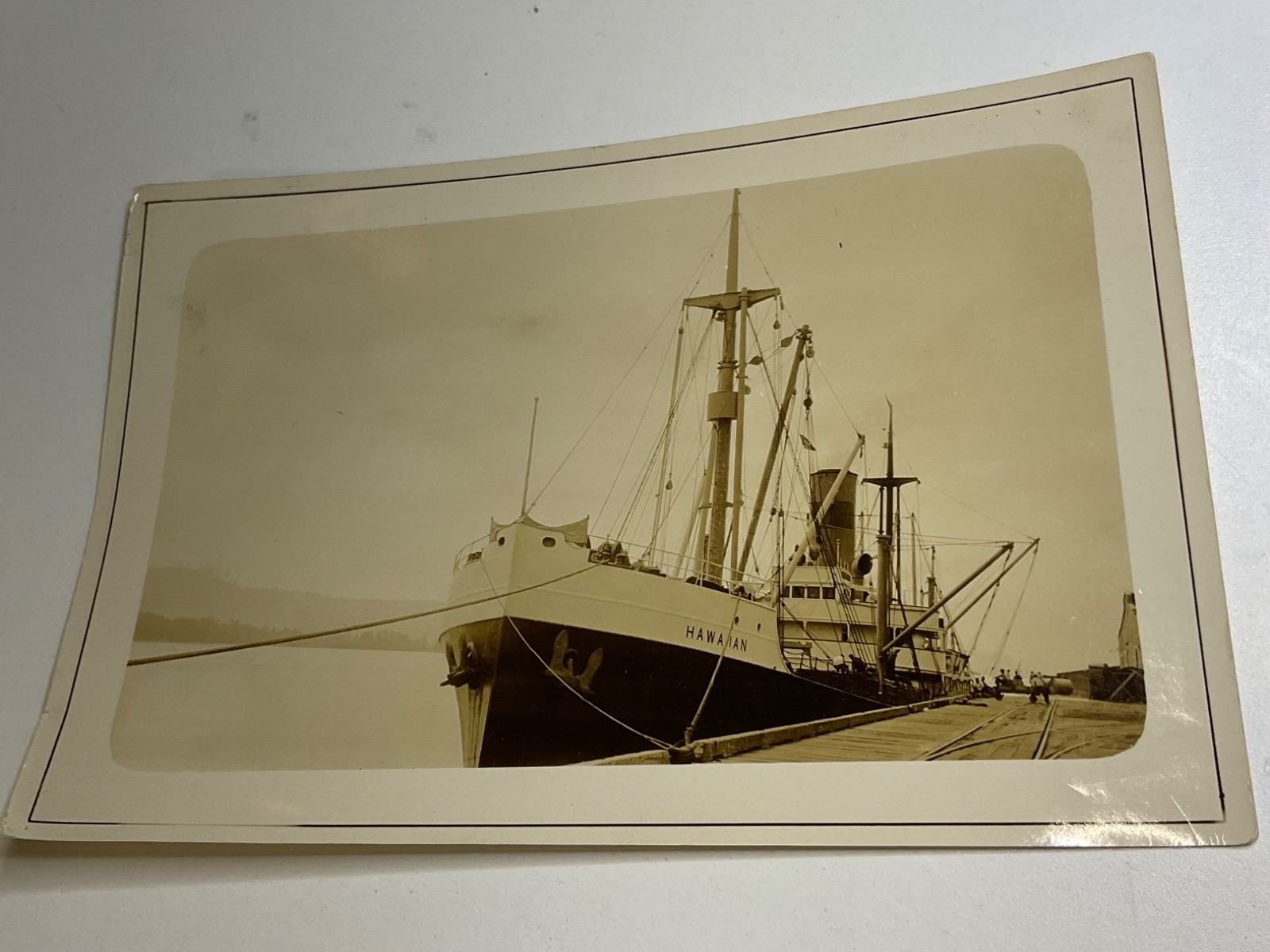 1929 SS Hawaiian Ship Photo Columbia River Kelso Oregon American-Hawaiian