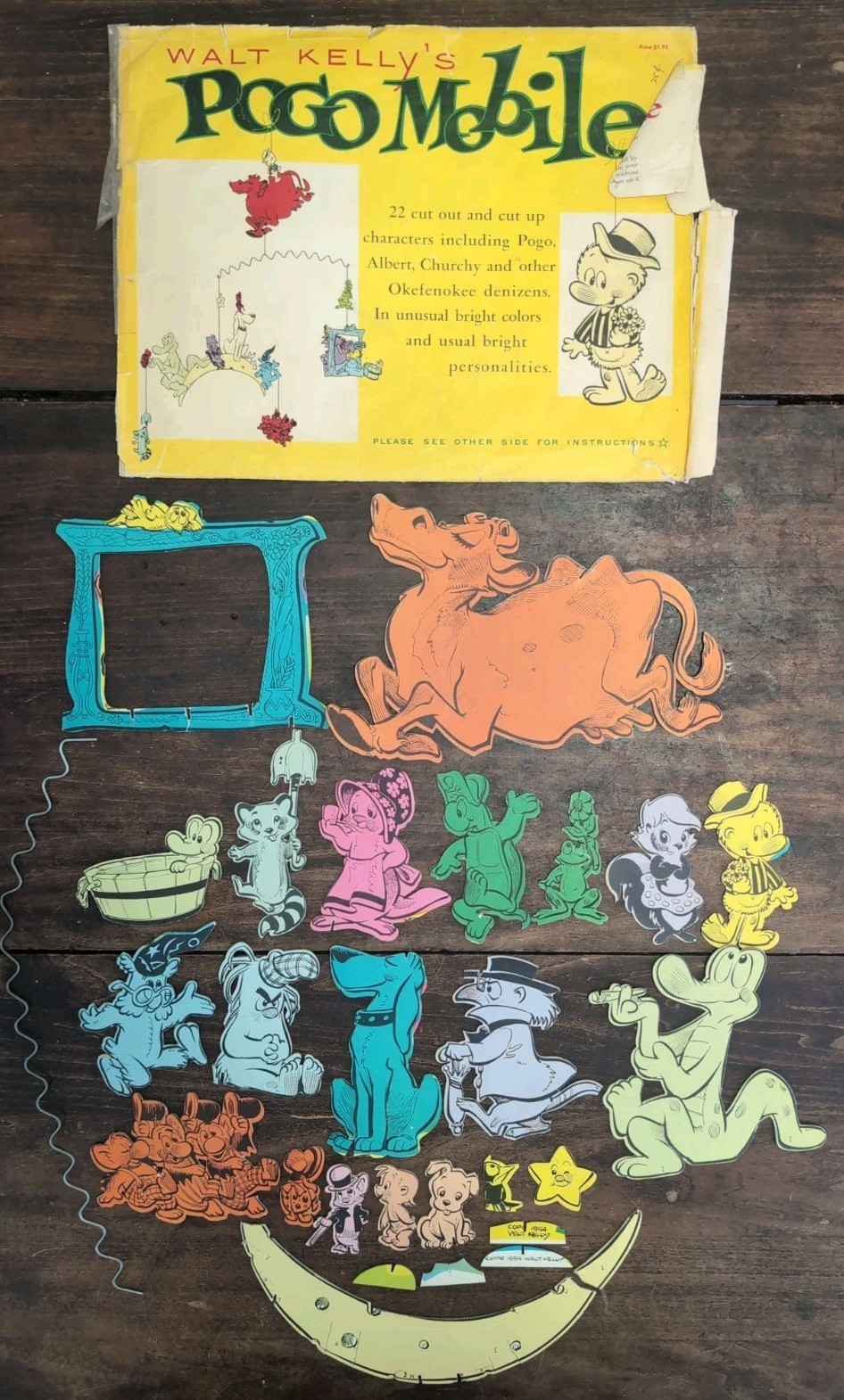 Walt Kelly\'s POGO MOBILE ORIGINAL ENVELOPE  Okefenoke 1954 Complete, Read.