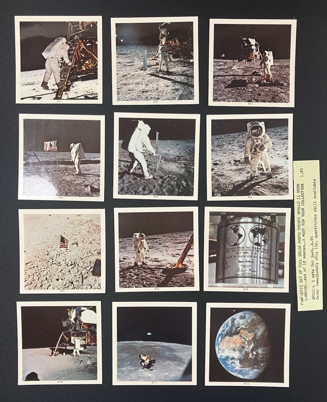 Apollo 11 and NASA vintage photo print set 3.5\
