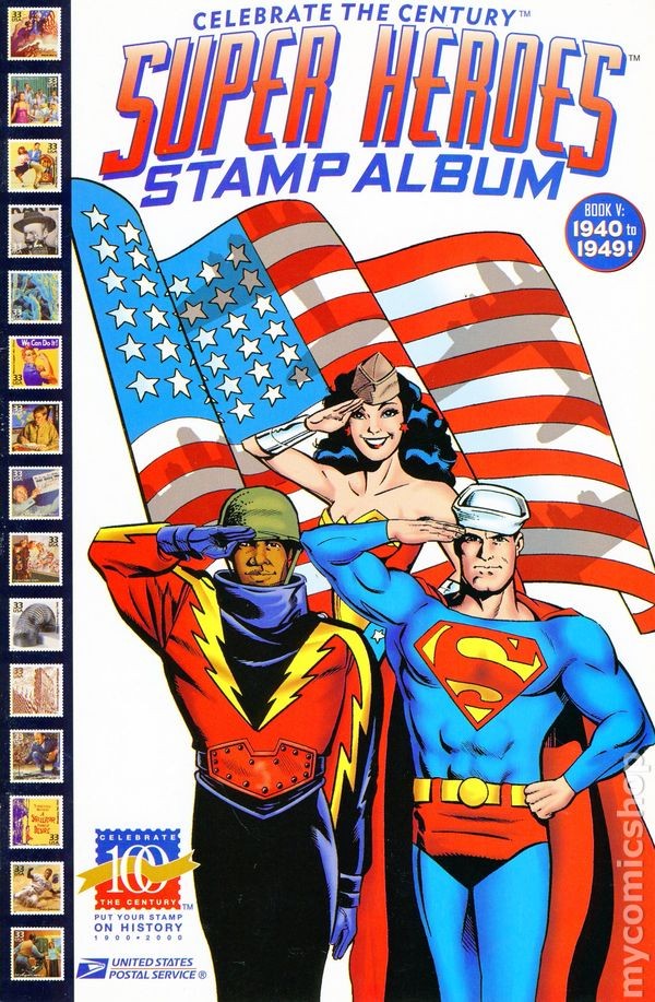 Super Heroes Stamp Album Celebrate the Century #5 FN/VF 7.0 1999 Stock Image