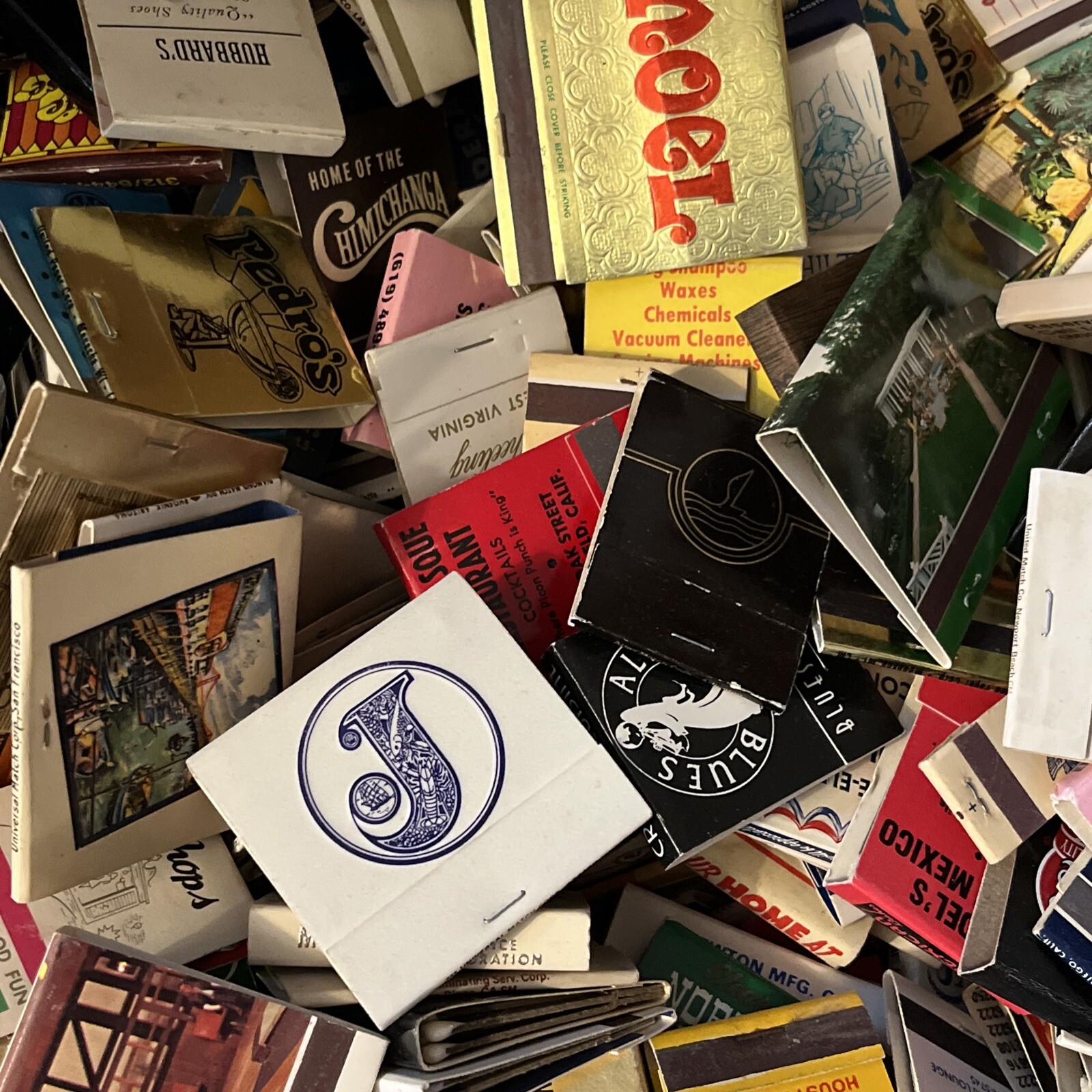 Matchbook Collection Lot Of 60 Used Vintage With No Duplicates Unsearched Look