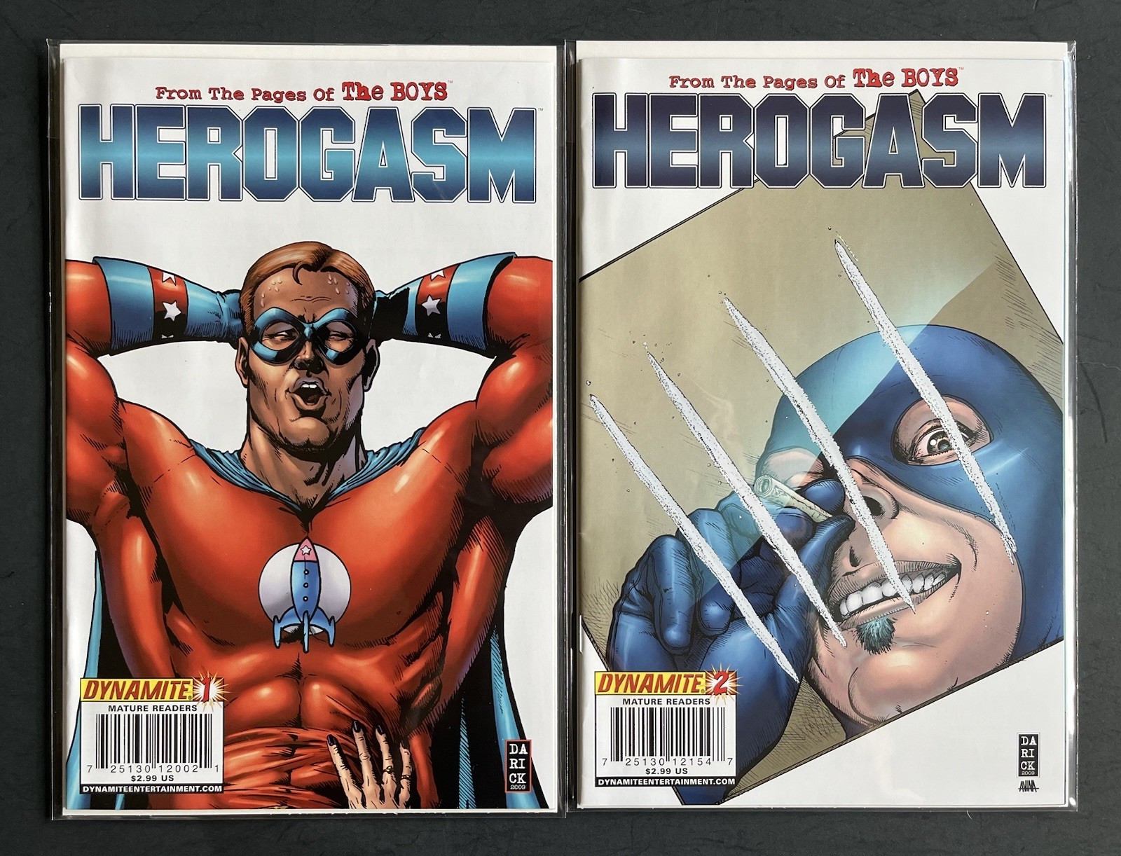 HEROGASM #1 & 2 THE BOYS 1st App SOLDIER BOY KEY 1st PRINT DYNAMITE COMICS 2009