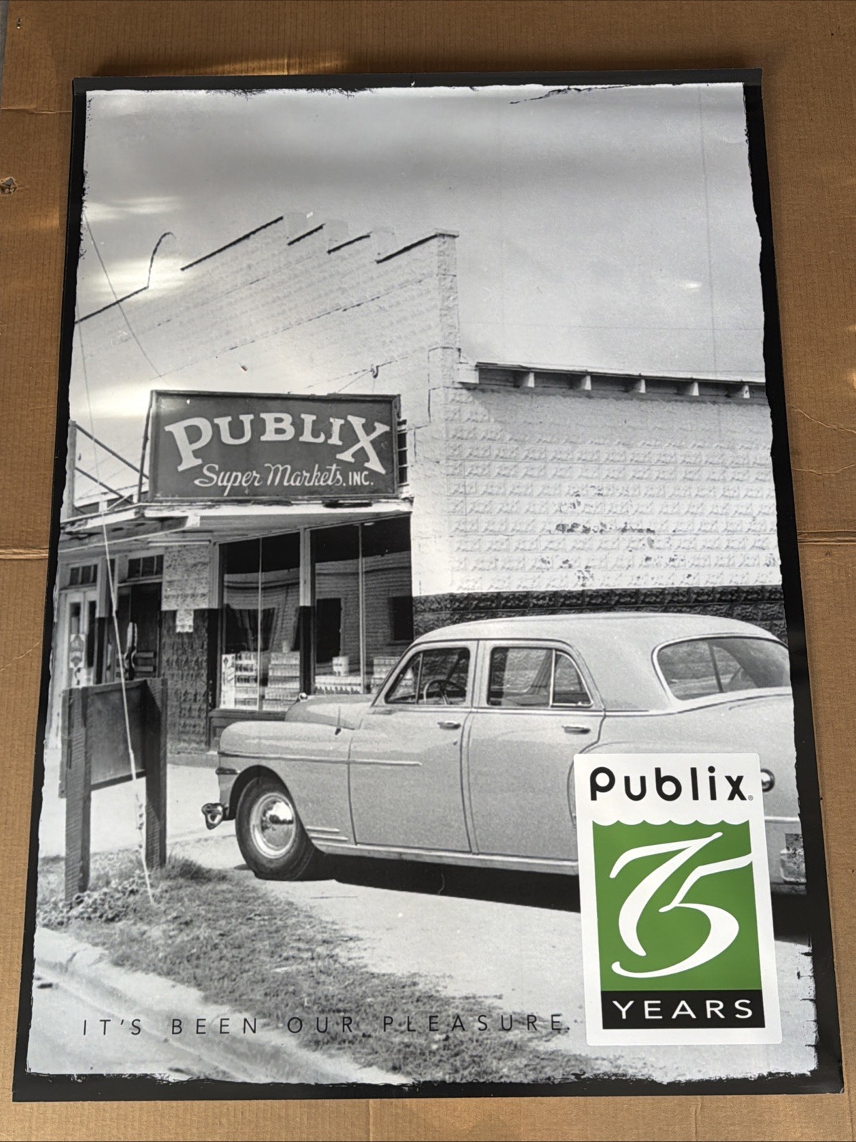 INCREDIBLY RARE Publix Supermarket 2 Sided STORE USED Poster 75 Years 50” X 36”