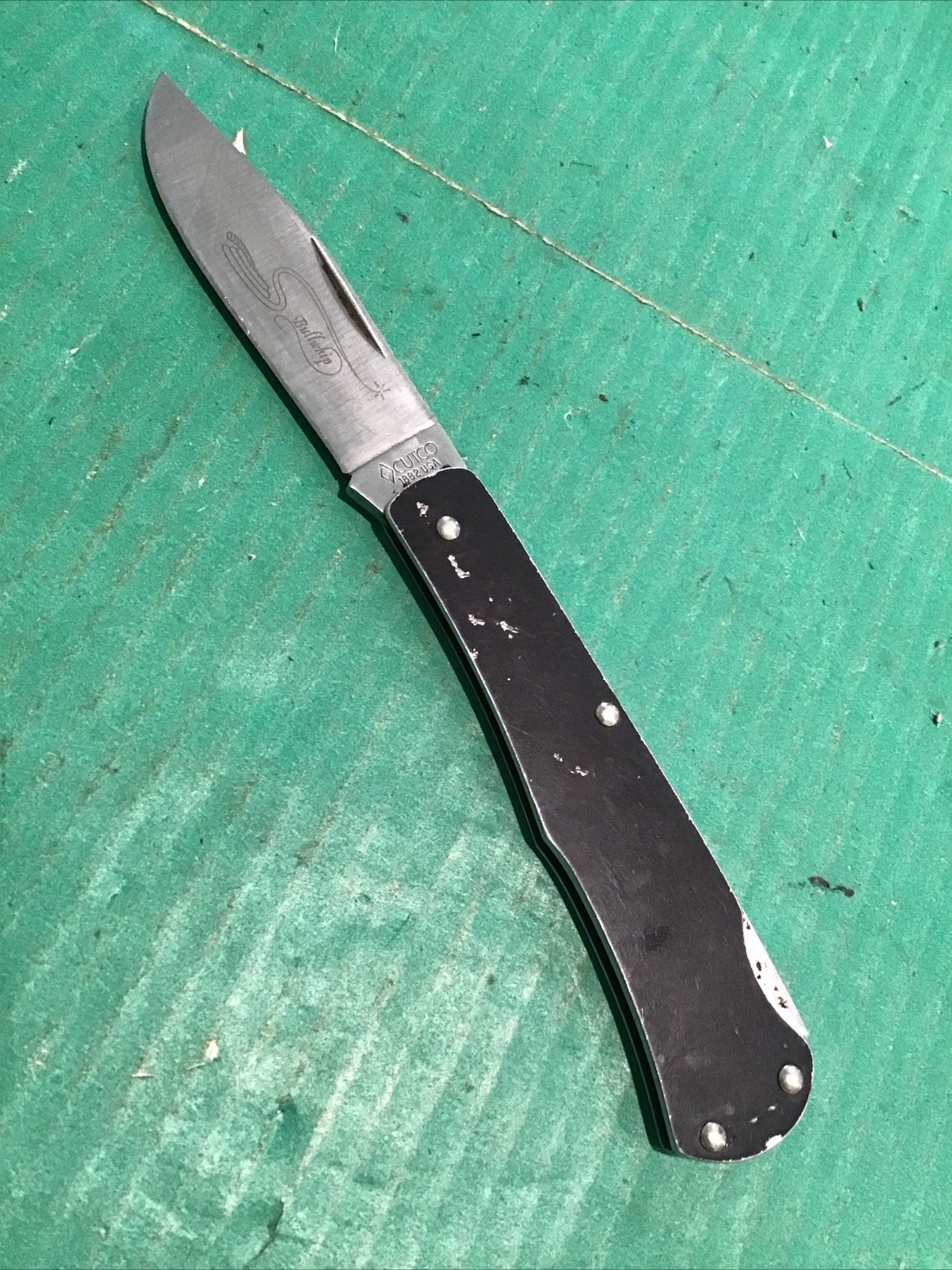 Vintage CUTCO Bullwhip Model 1882 Folding Lockback Knife USA (no sheath)