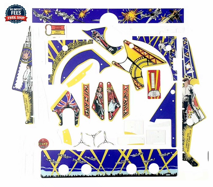 Data East Tommy Pinball Machine Playfield Plastic Set NOS RARE ORIGINAL - freesh