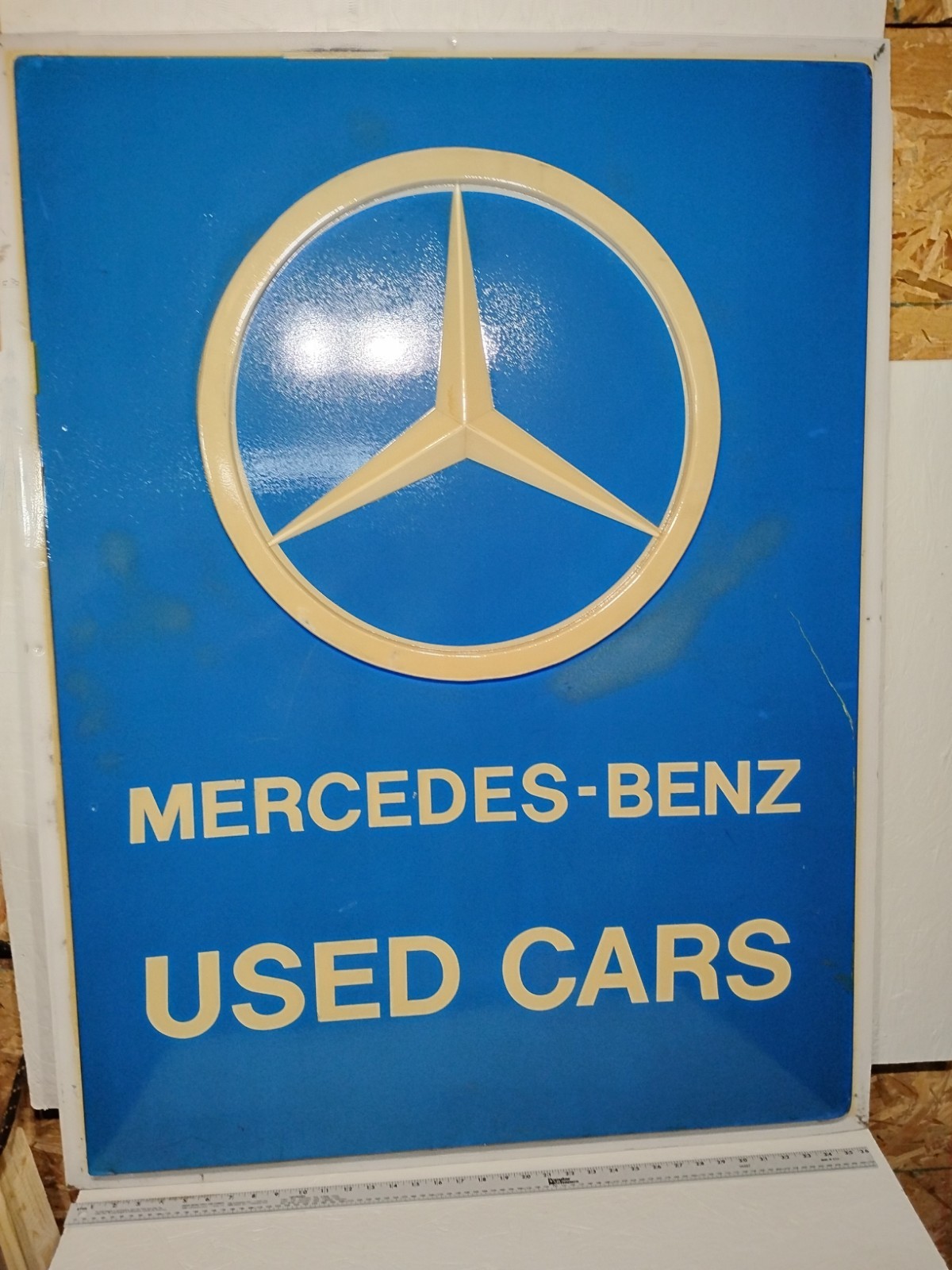 Mercedes Benz Dealership Sign Panel 3\'x4\' -Vintage -Rare \