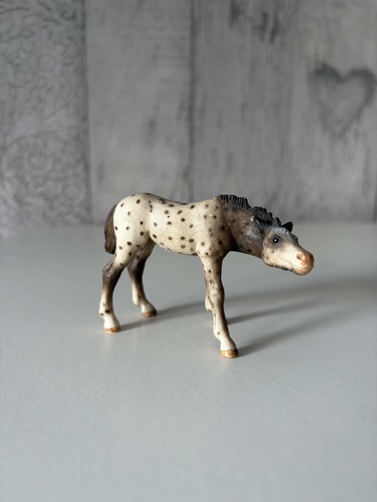 Schleich Horse 13619 Knabstrupper Foal Figure Suckling Spotted Retired 2006