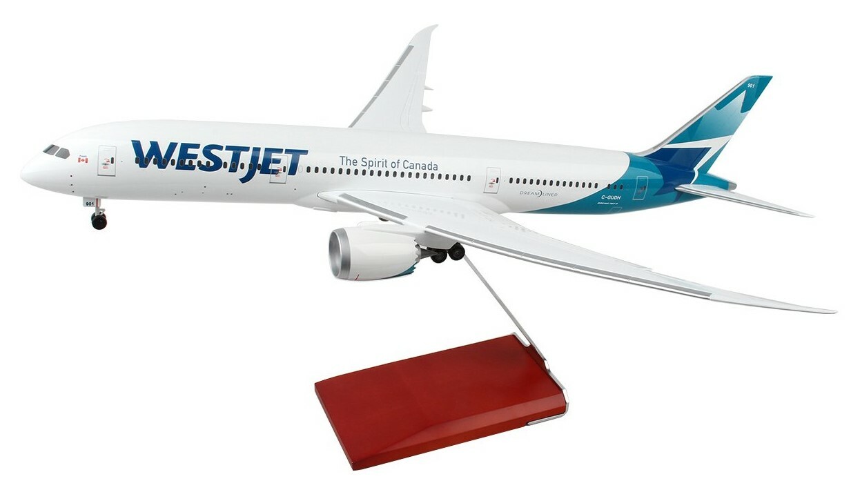 Skymarks SKR9005 Westjet Boeing 787-9 Dreamliner C-GUDH Desk Display 1/100 Model