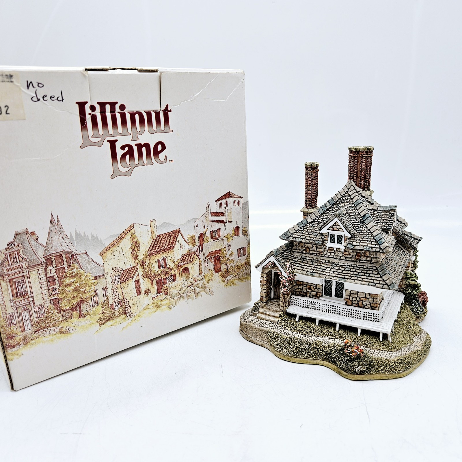 Lilliput Lane Diamond Cottage Figurine Blaise Hamlet House Signed in Box Deed