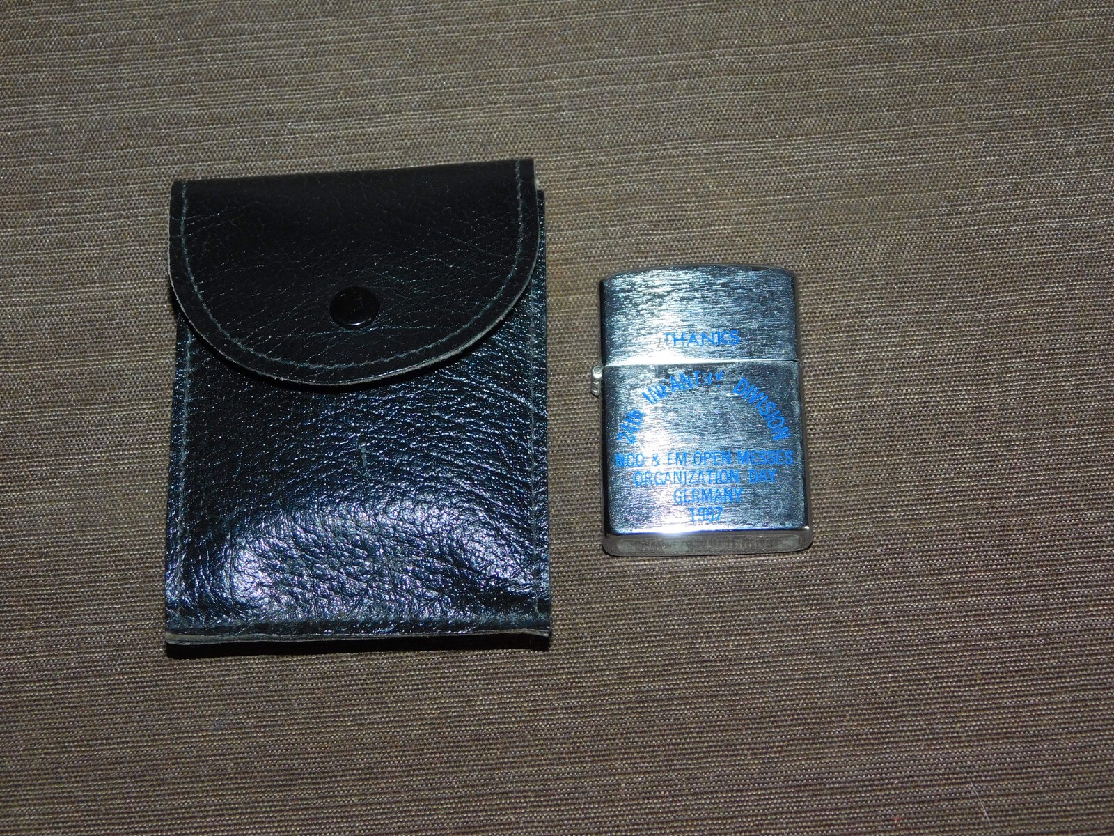 VINTAGE VIETNAM WAR 1967 GERMANY 24TH INFANTRY DIVISION NCO EM CIGARETTE LIGHTER