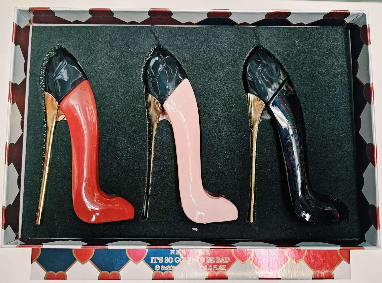 N.Y.C. New York Color It's So Good To Be Bad Shoe Perfume Minis Set 3 Box