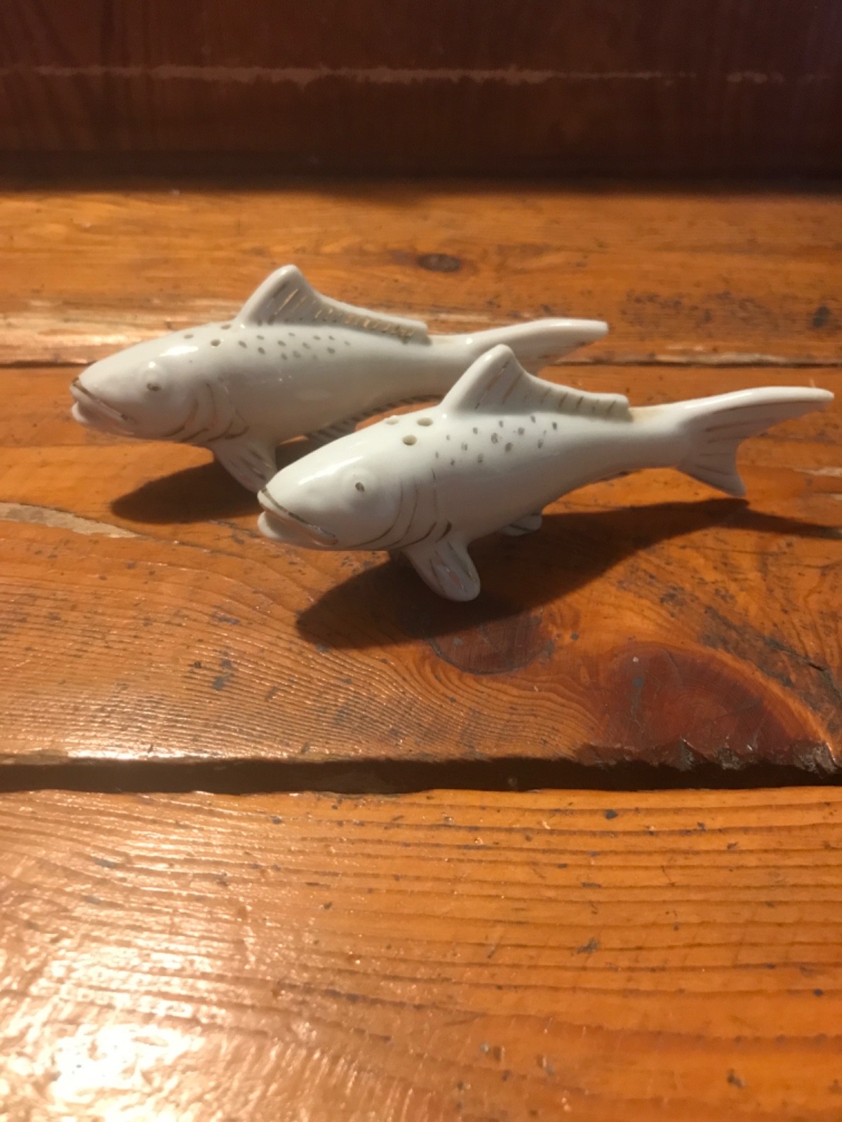 Vintage  Ceramic Fish Salt & Pepper Shakers  Japan
