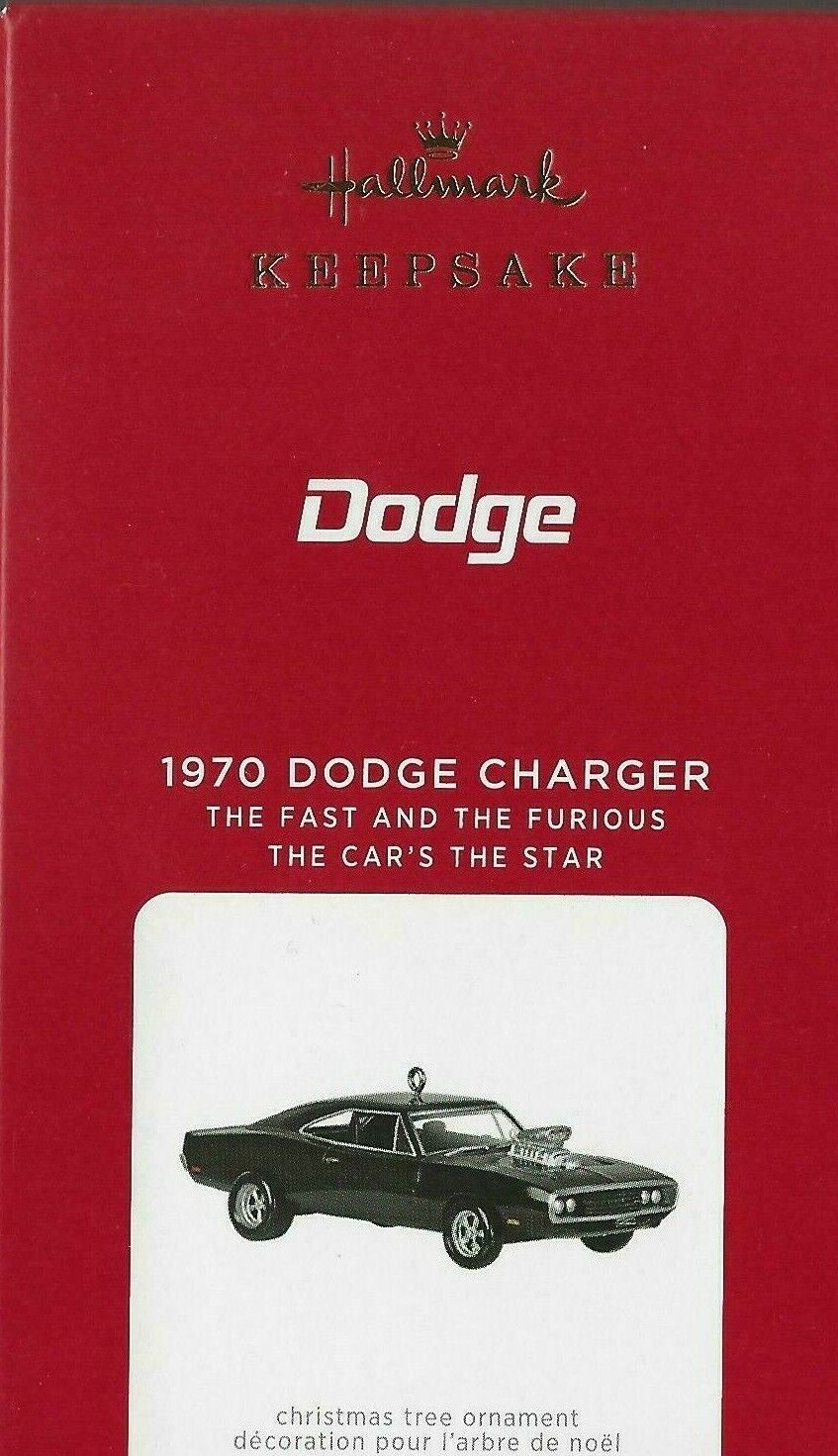 Hallmark Keepsake 2021 DODGE 1970 Charger Fast and the Furious 1st Cars the Star
