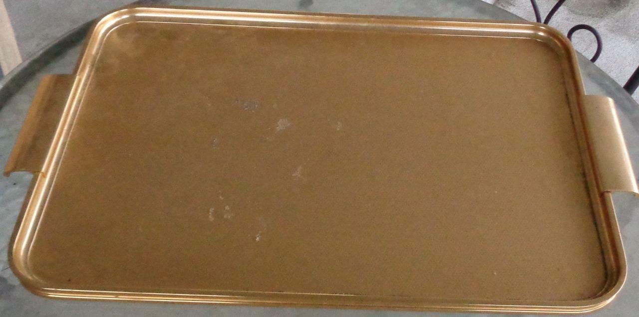 Vintage Woodmet Limited All Aluminum Gold Colored Serving Tray – VGC – ENGLAND