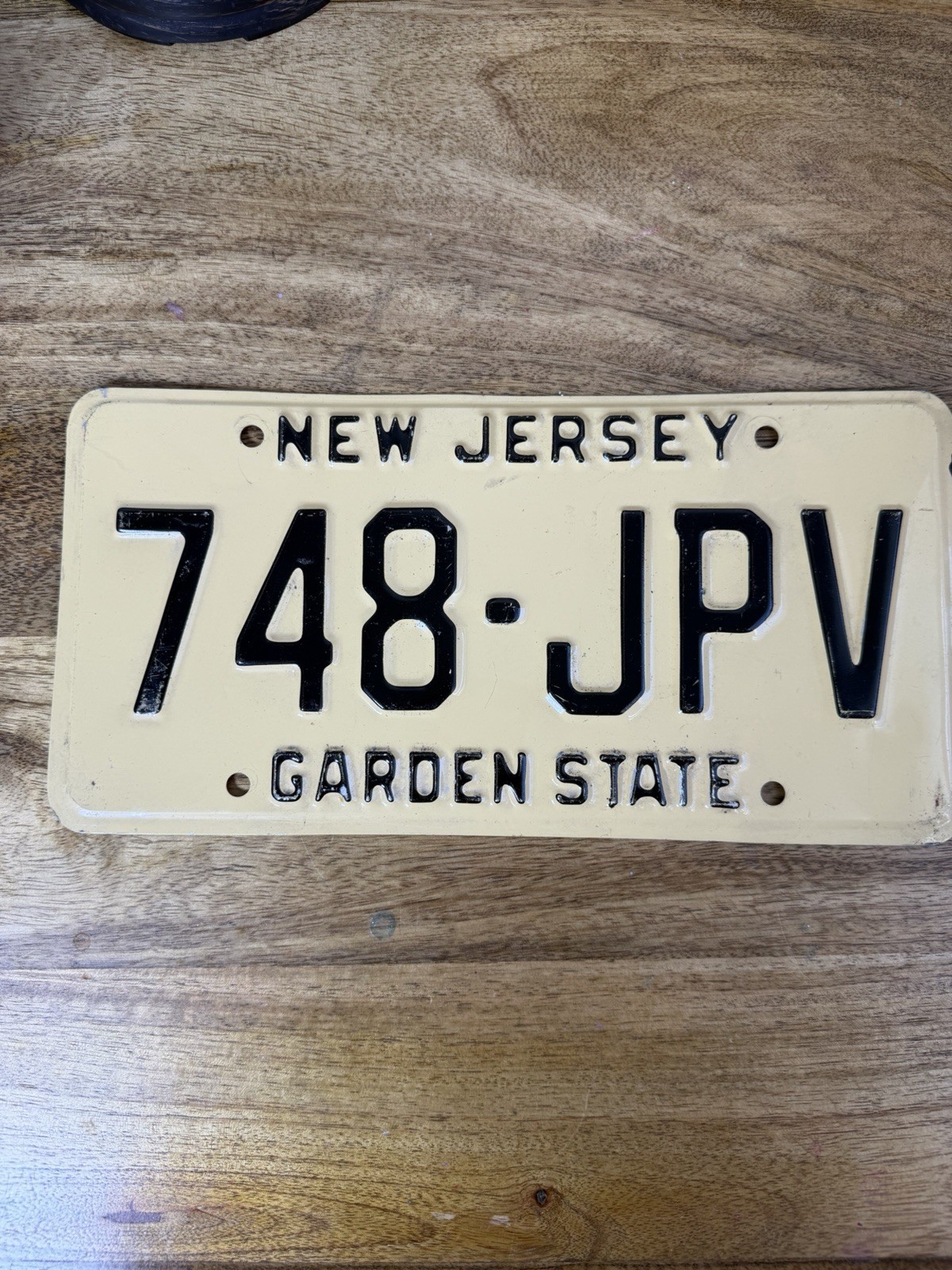Vintage 1977-1979 New Jersey License Plate 748-JPV Garden State Original NJ