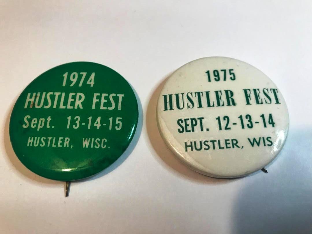 VINTAGE HUSTLER FEST PINS YEARS 1974 AND 1975 OWN A PIECE OF HISTORY