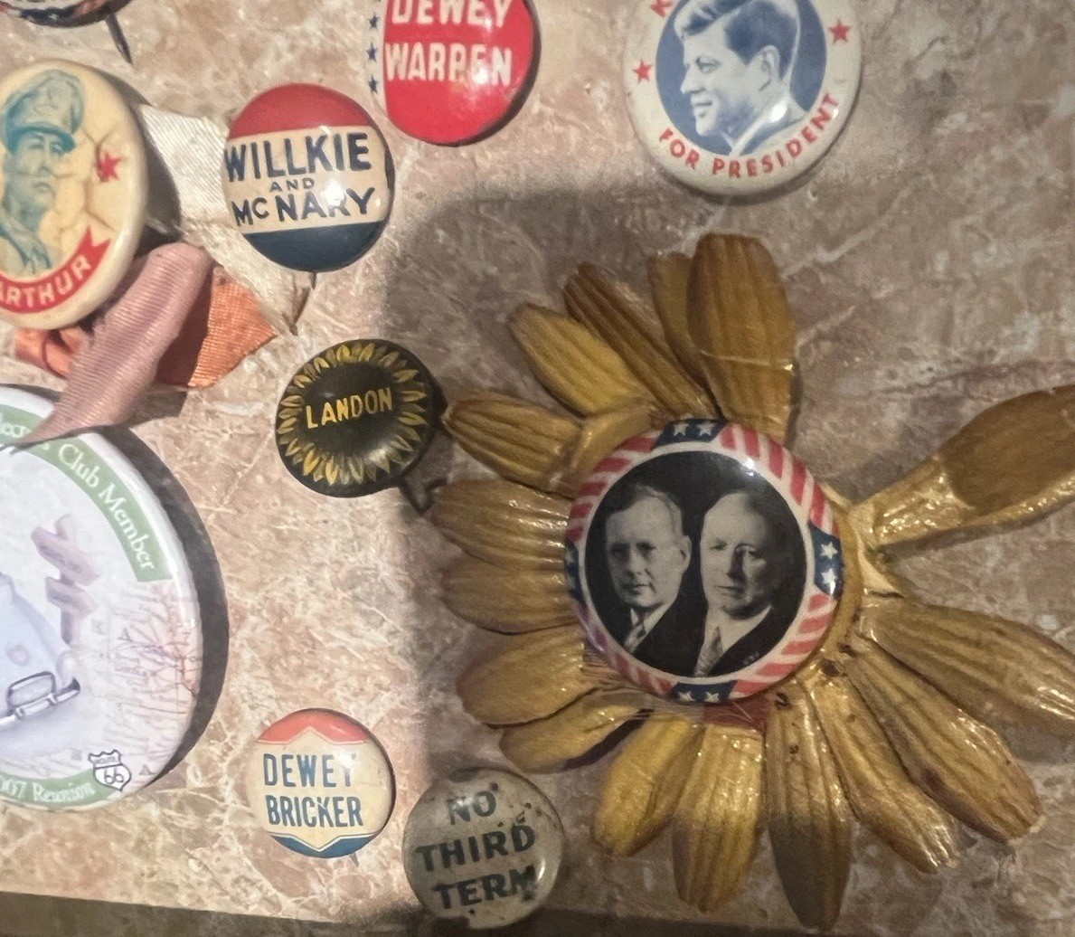 Vintage Pin Collection President Political union Republican Democrat Government
