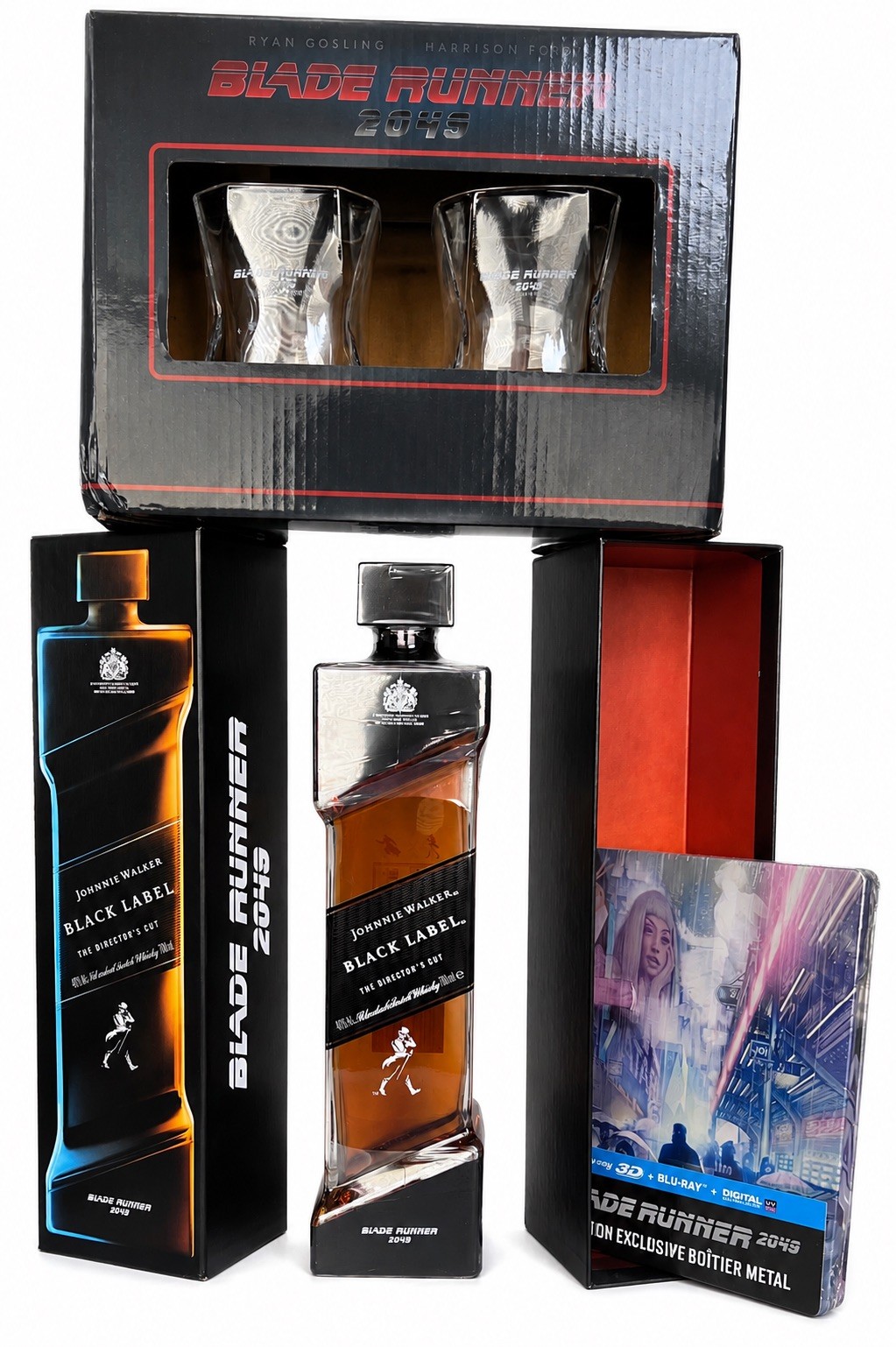 Lot Johnnie Walker Black Label Blade Runner 2049 Harrison Ford Original Box 